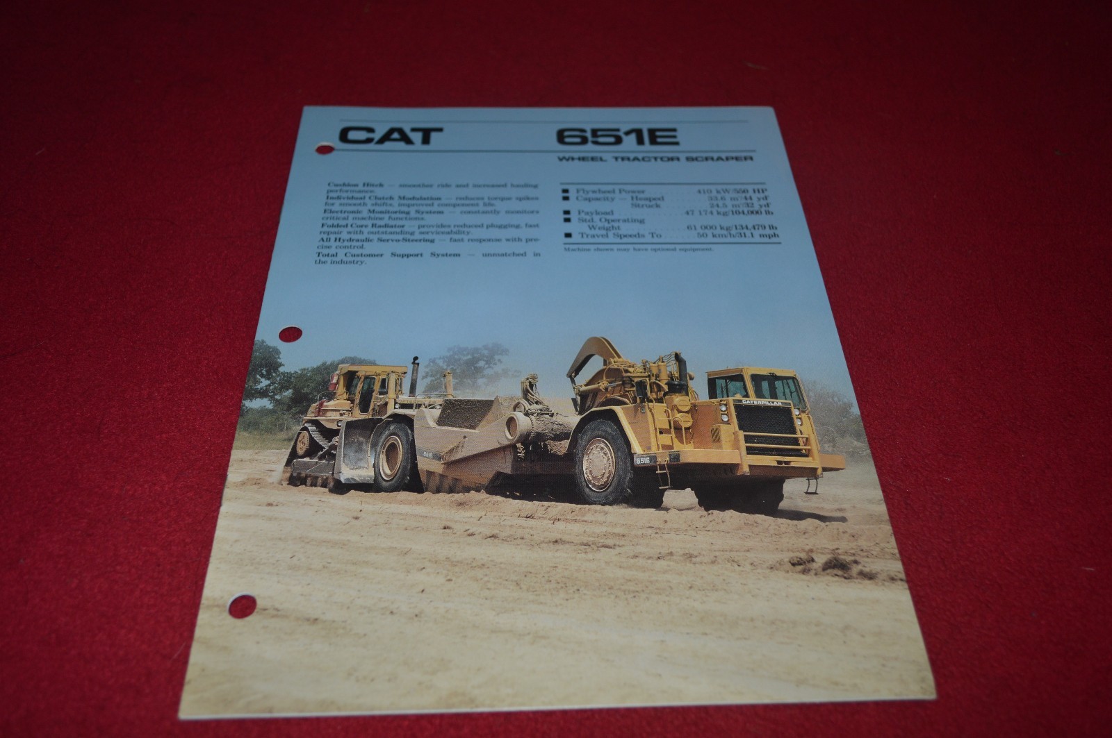 Caterpillar 651E Wheel Tractor Scraper Pan Dealer's Brochure DCPA6