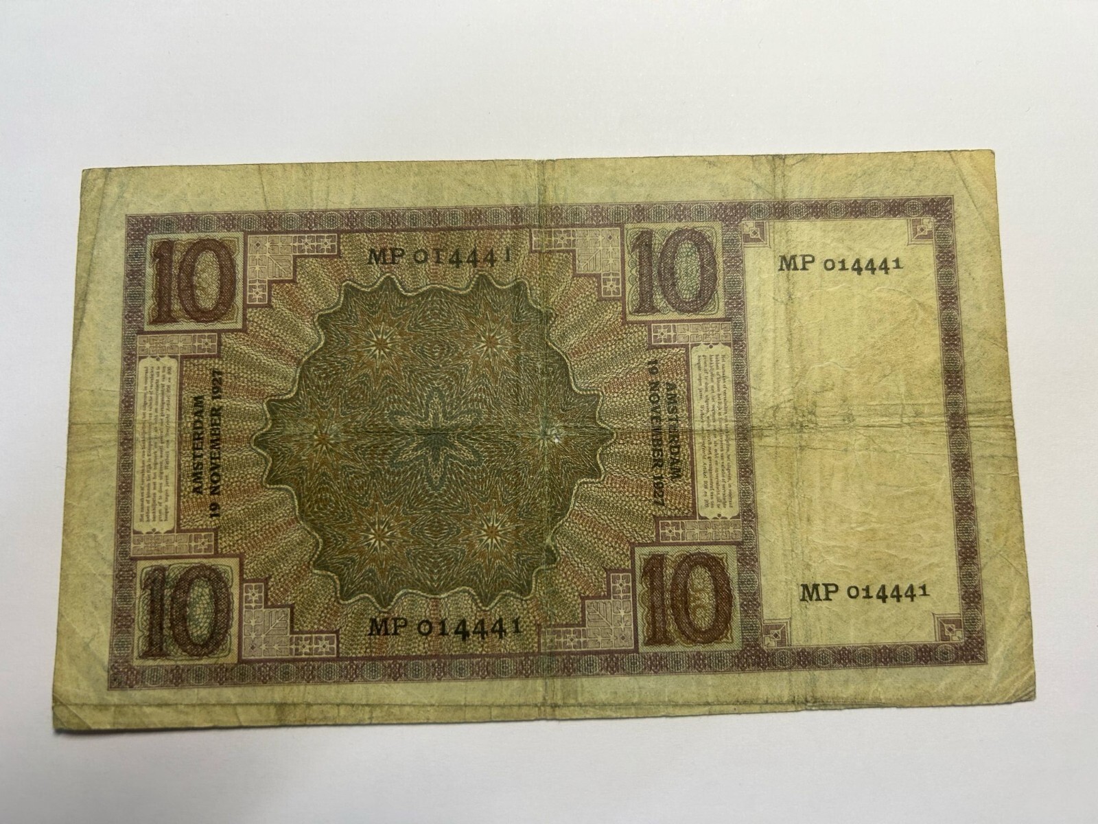 Netherlands 10 Gulden Banknote 1927 – MP014441