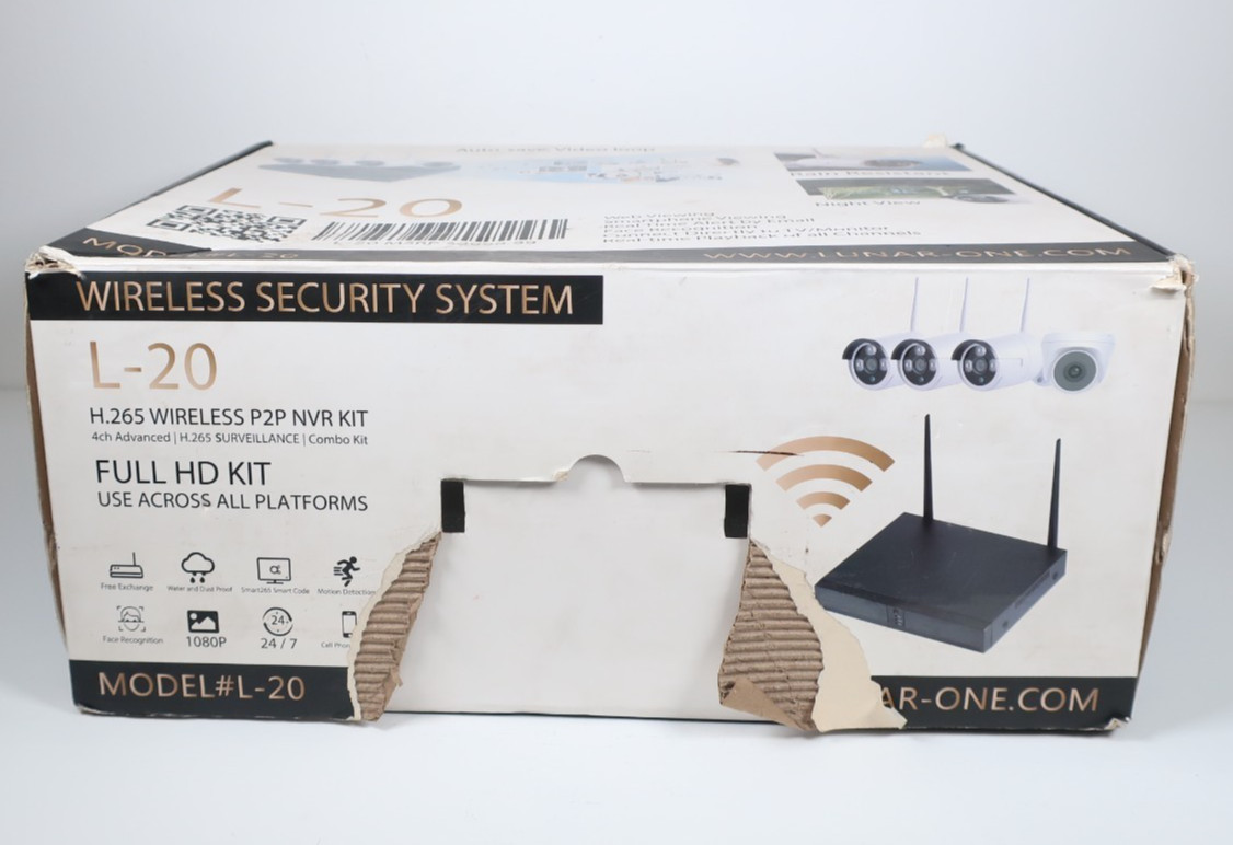 Lunar One L-20 Wireless Security Camera System – Indoor/Outdoor – 4 Cameras