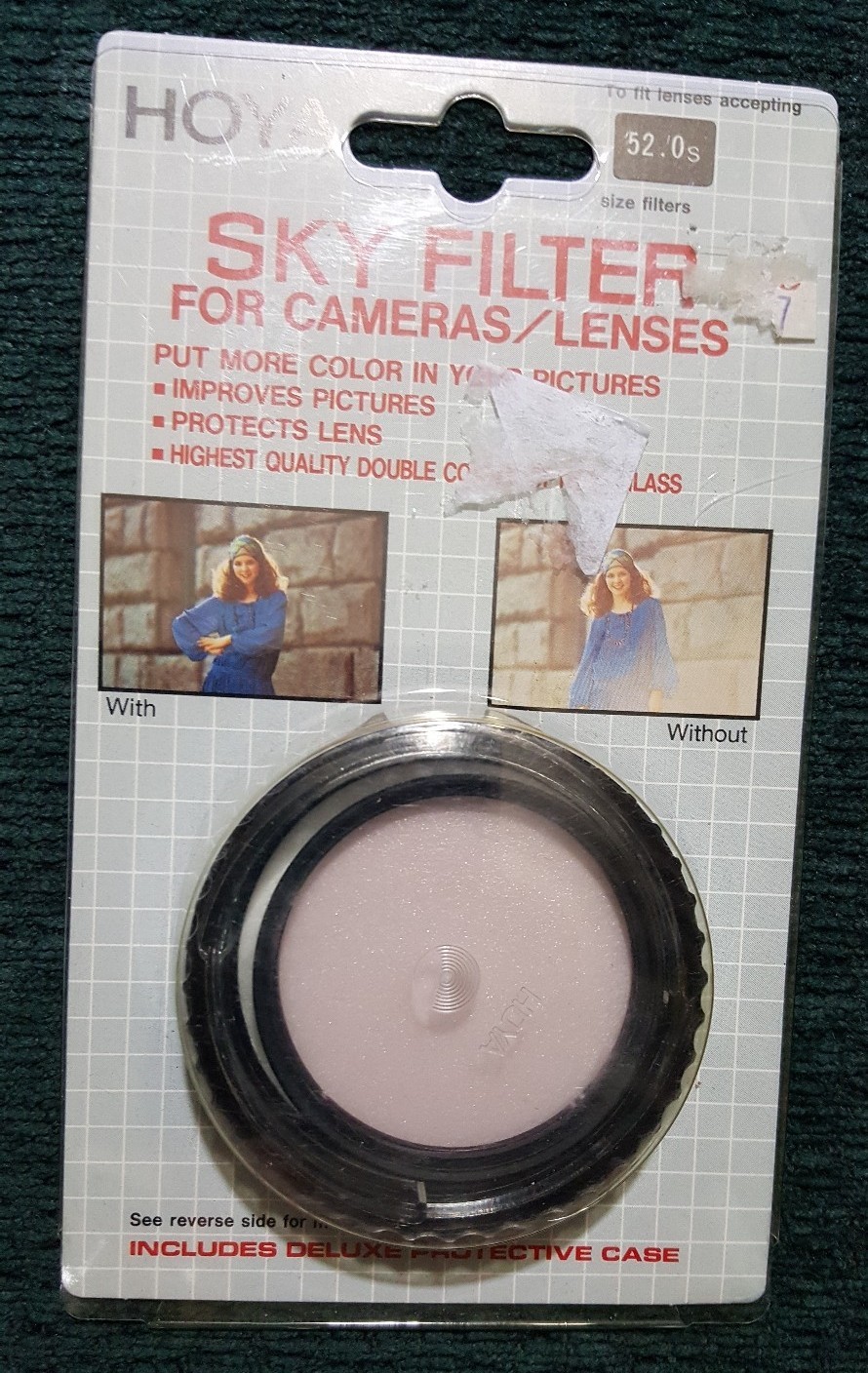 Genuine Hoya 52.0S Sky Filter - For Cameras & Lenses includes deluxe case
