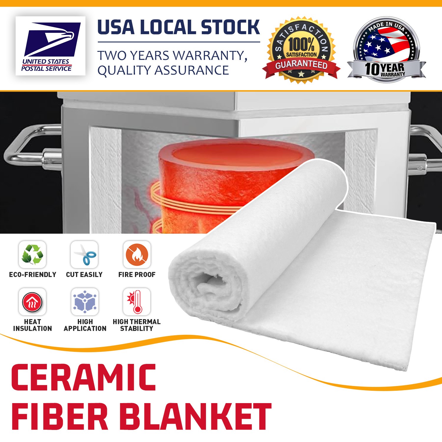 Brand new Ceramic Fiber Blanket Insulation High Temperature Fireproof Mat Pads