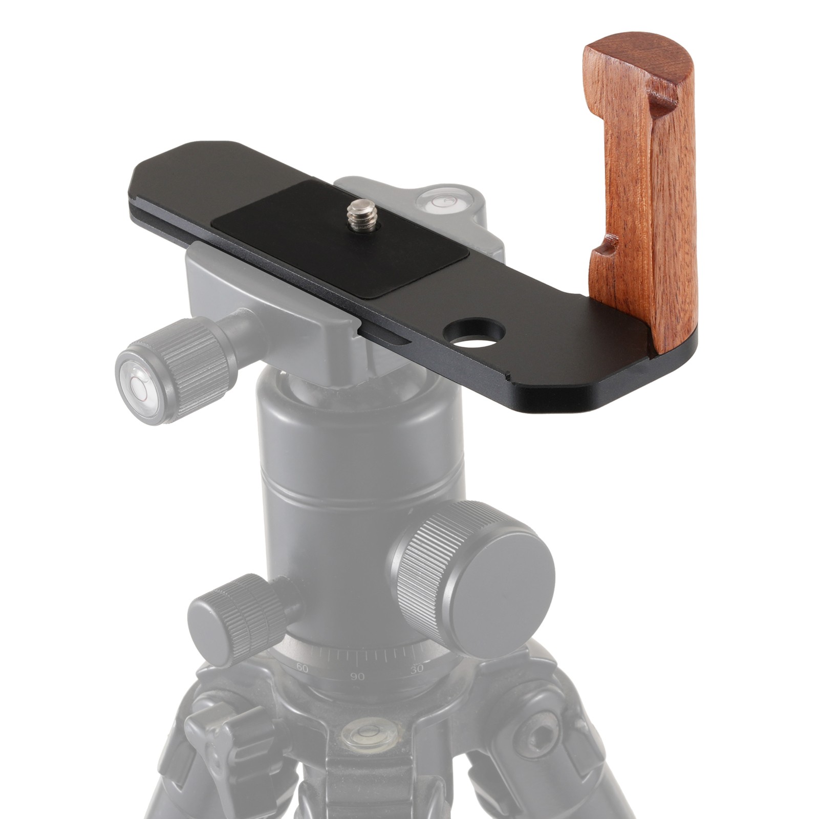 Wooden Vertical Handle Grip Quick Release L Bracket For Nikon FM2 Camera Black