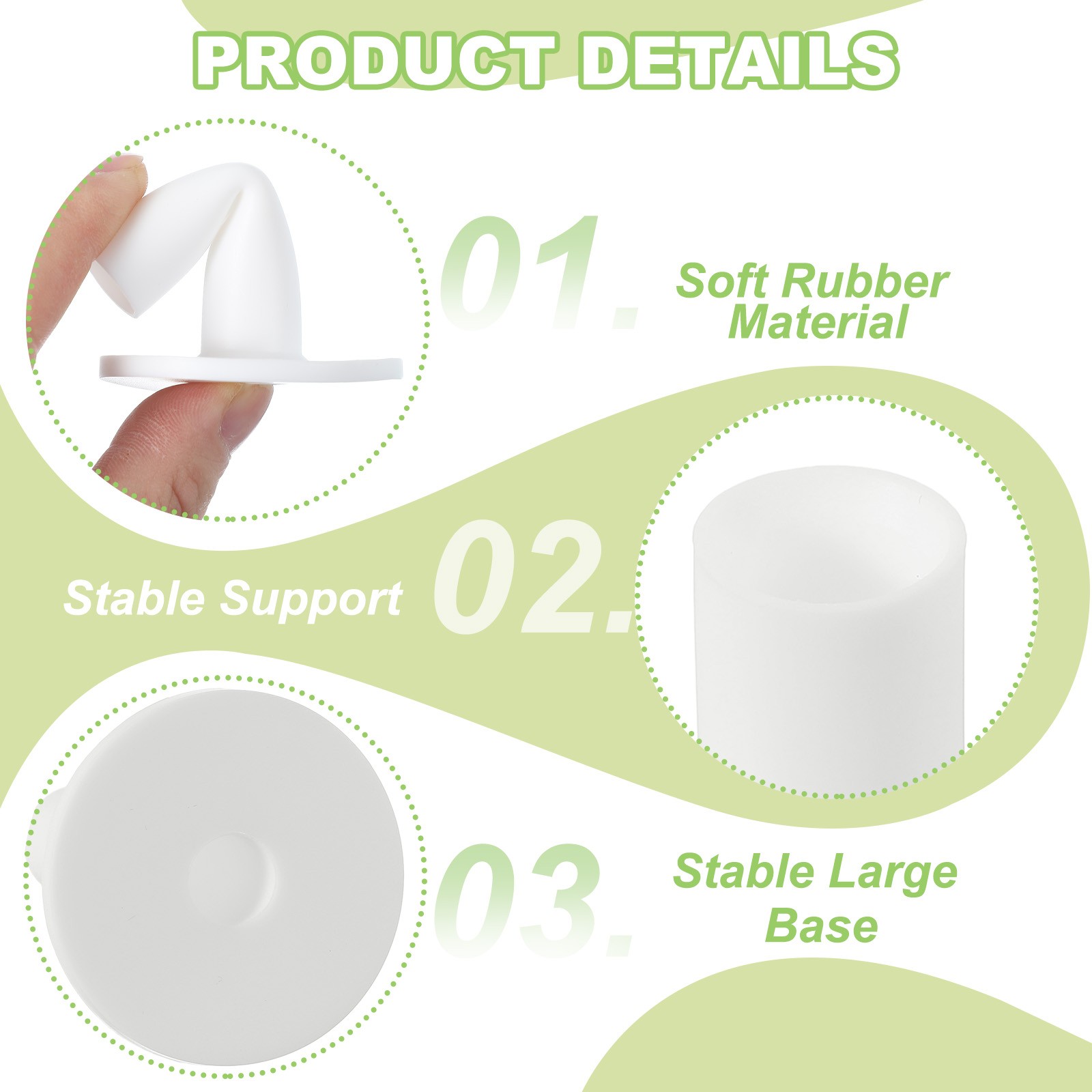 5 Pack Rubber Golf Tee 1 Inch Golf Tees Training Tee White]