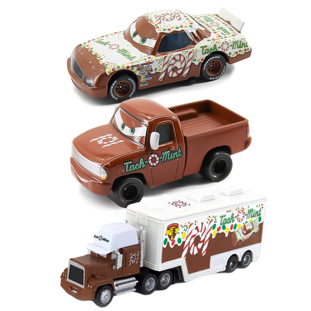 3PCS Disney Pixar Car Film NO.101 TACH-O-MINT Truck&Pickup&Car Toy Car Boy Gift
