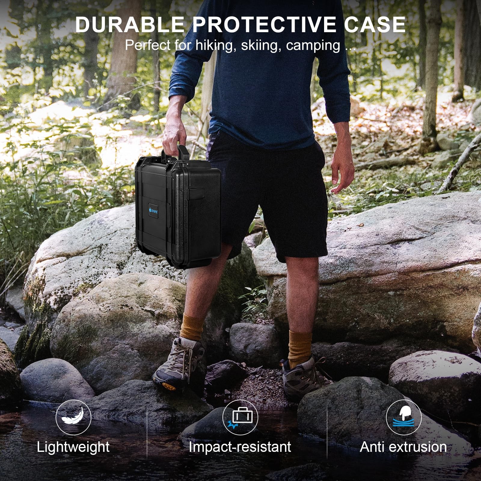 Waterproof Hard Carrying Case for DJI Mini 4 Pro/4/3 Pro/Mini 3,Fly More Comb...