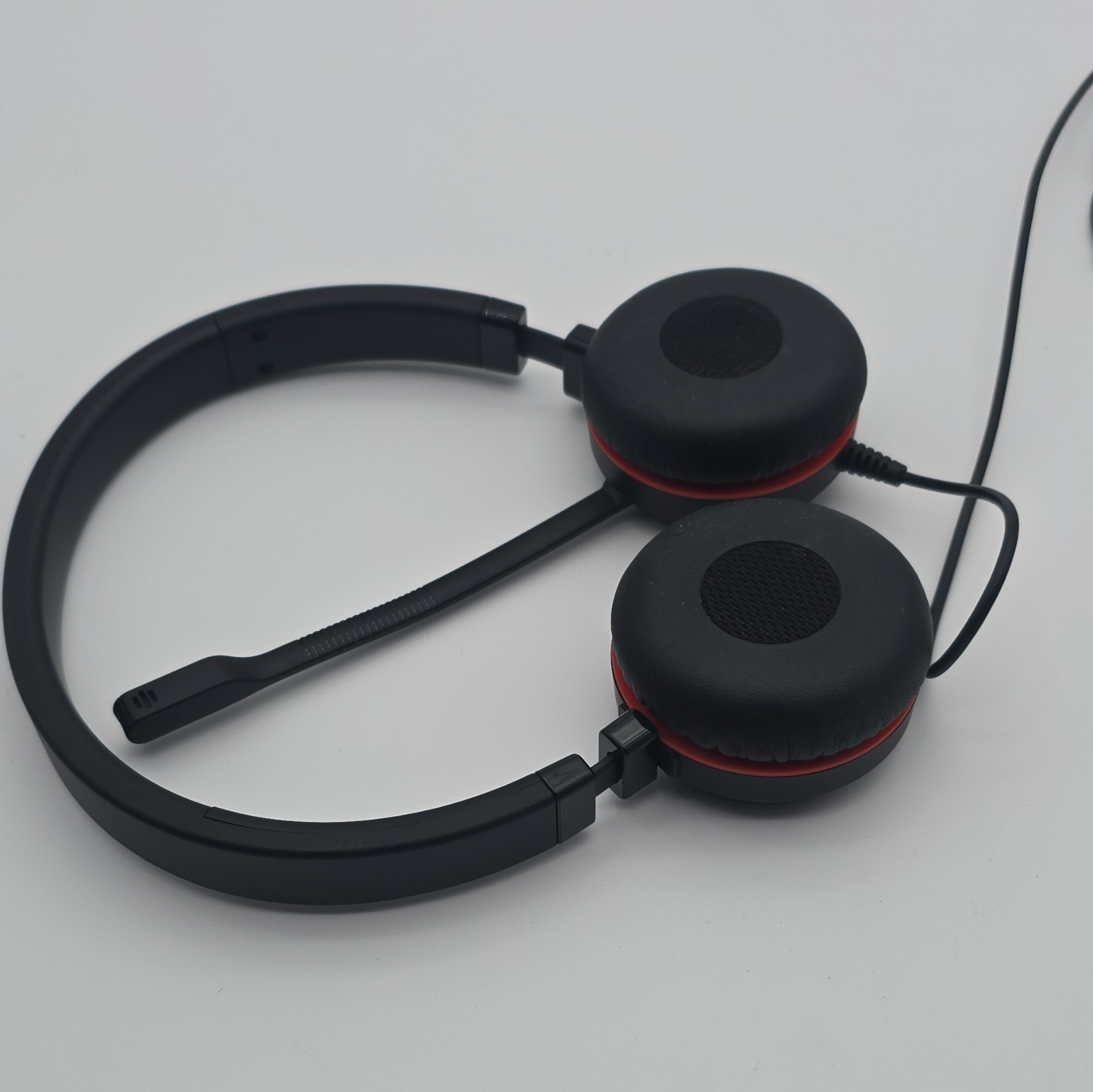 Jabra HSC016 USB Wired On-Ear Headset, Teams Certified, Black/Red