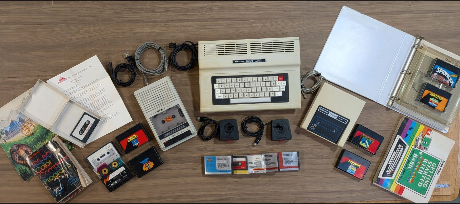 TRS-80 Color Computer 2, 64K Cassette Player , Modem, Games, Book , READ DESC!!