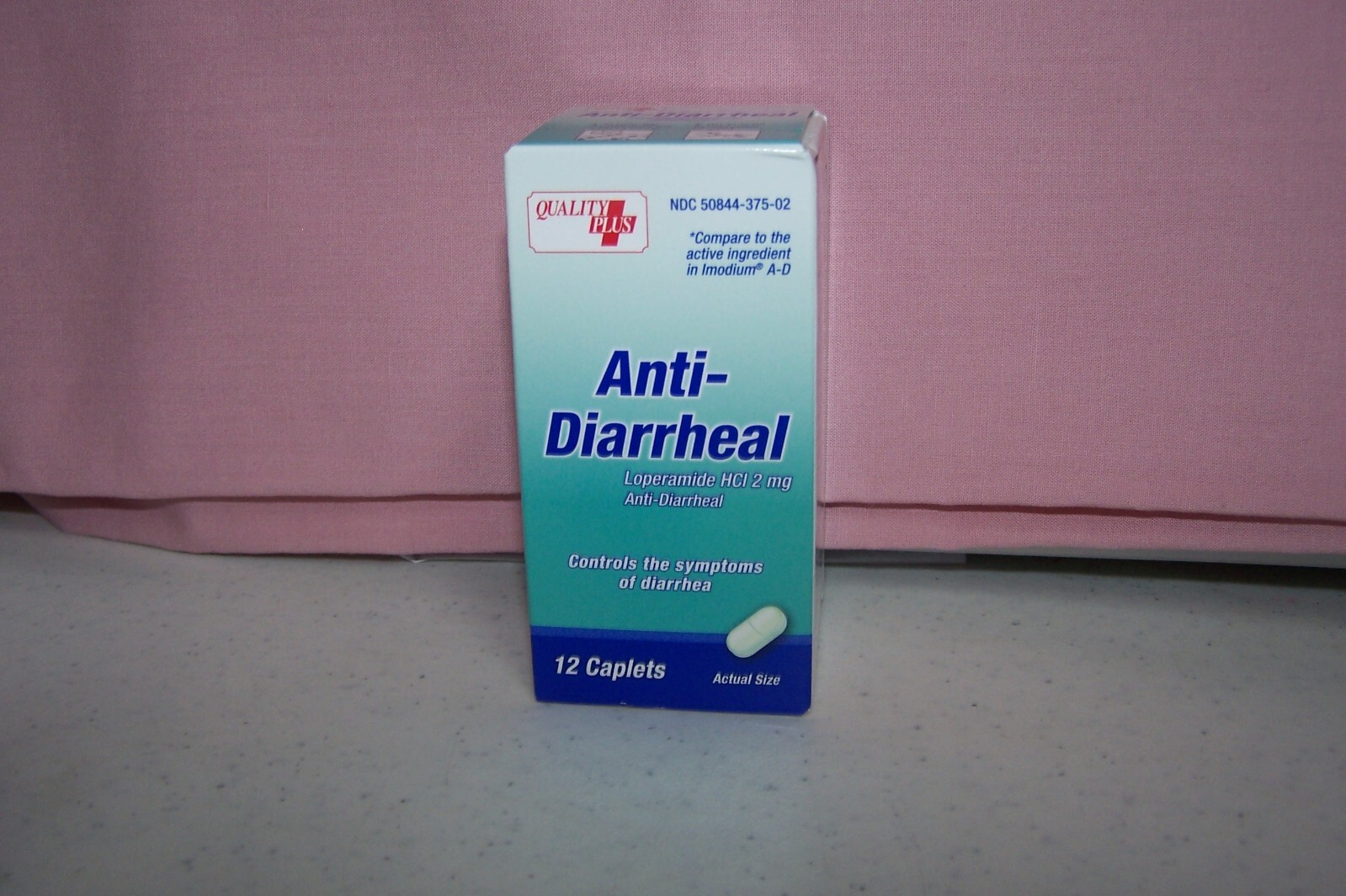 Quality Plus 12 Caplets Anti-Diarrheal HCI Tablets USP, 2 mg. Anti-Diarrheal NEW
