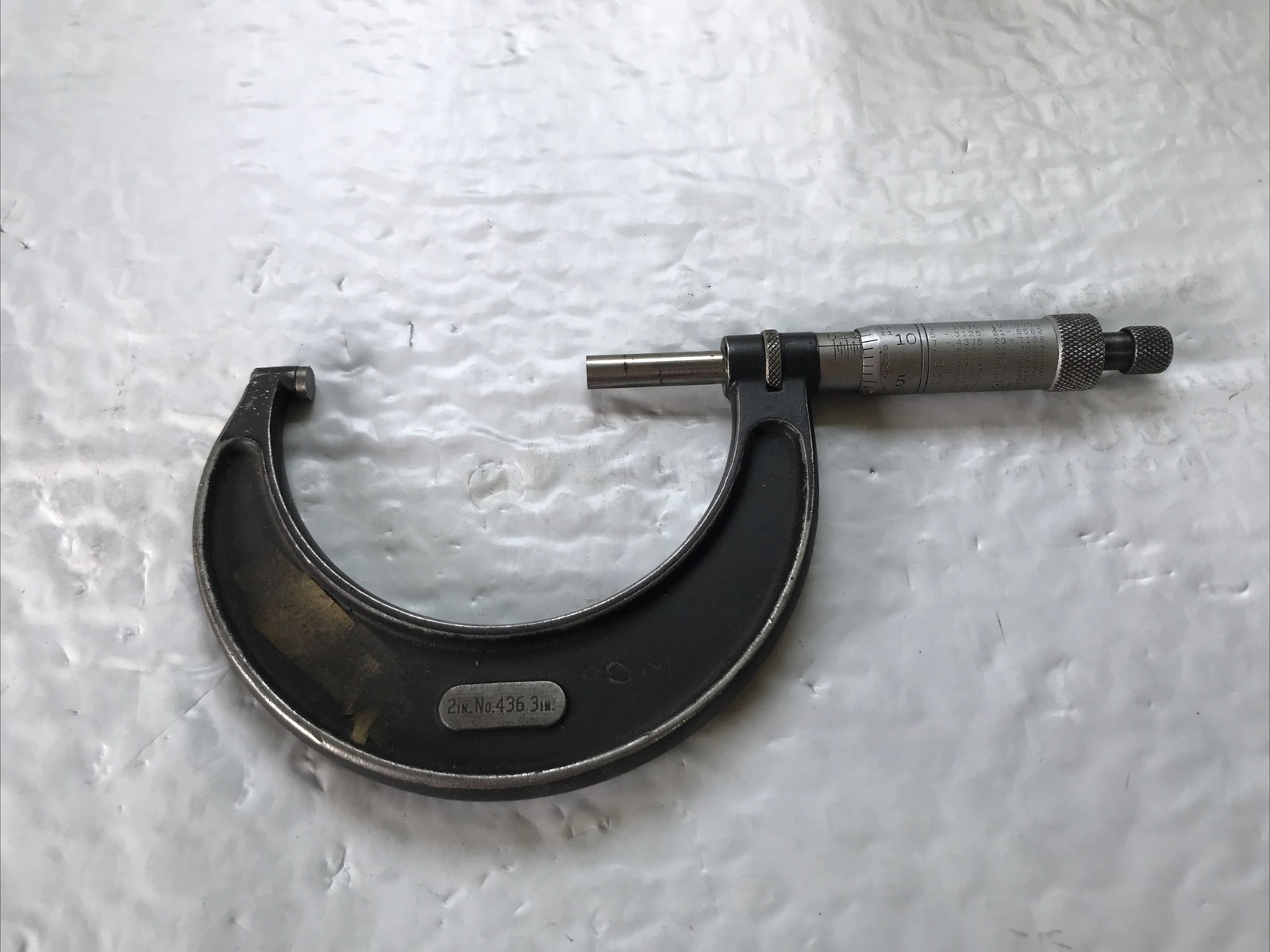 Starrett 2"-3" Outside Micrometer, No. 436 U.S.A. .001" Res. Carbide Faces