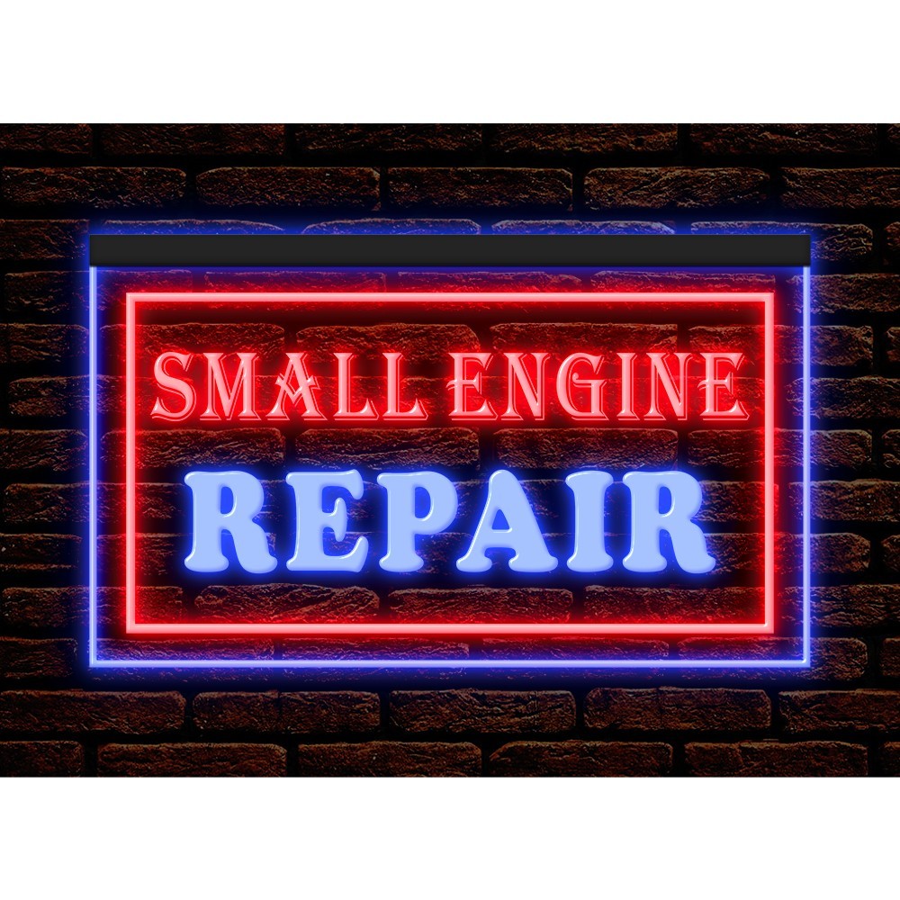 Small Engine Repair Auto Shop Tool Store Business illuminated Display Neon Sign