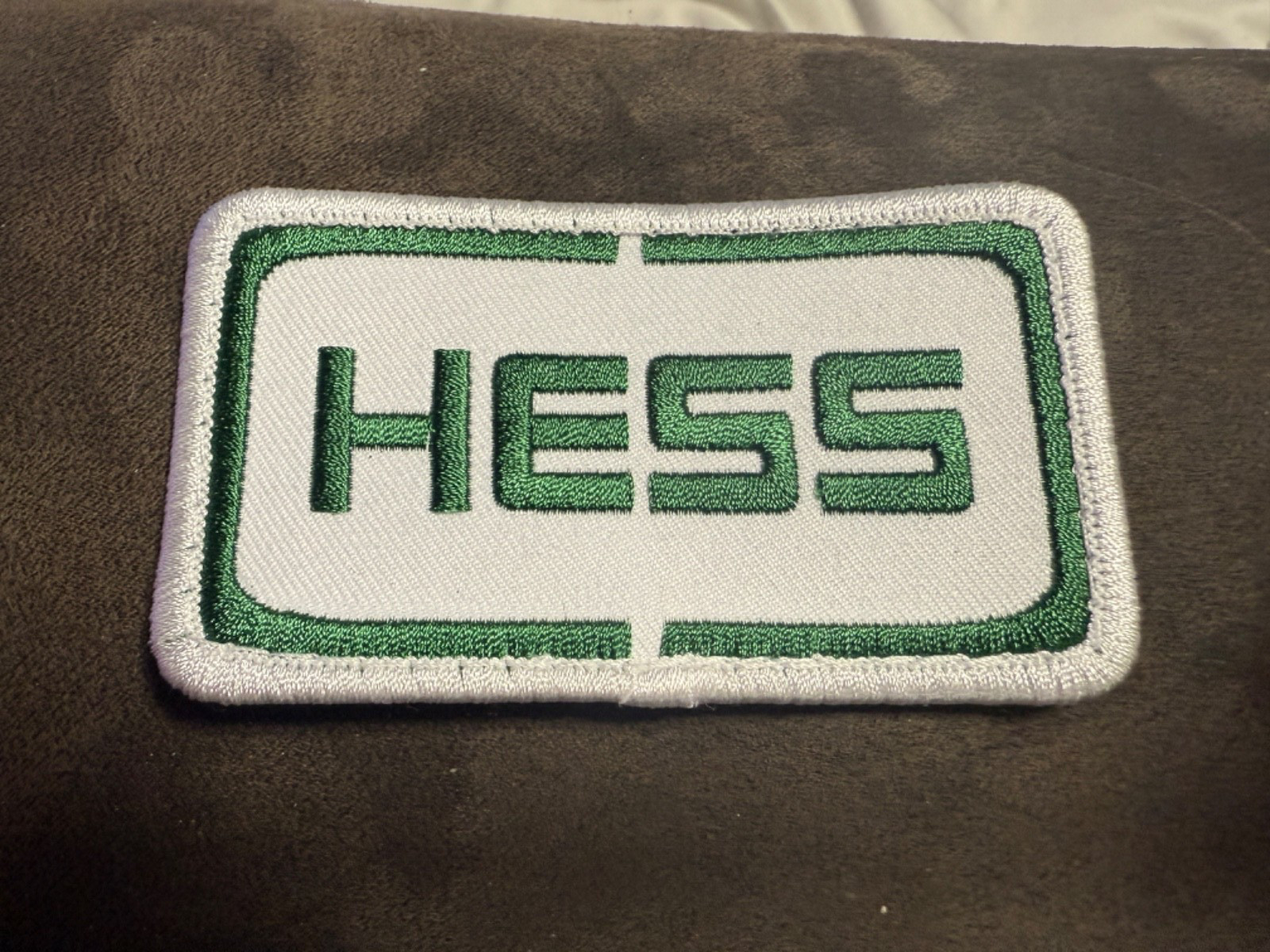 Hess Oil Gas Company Green White 3.25” Long Embroidered Patch Badge