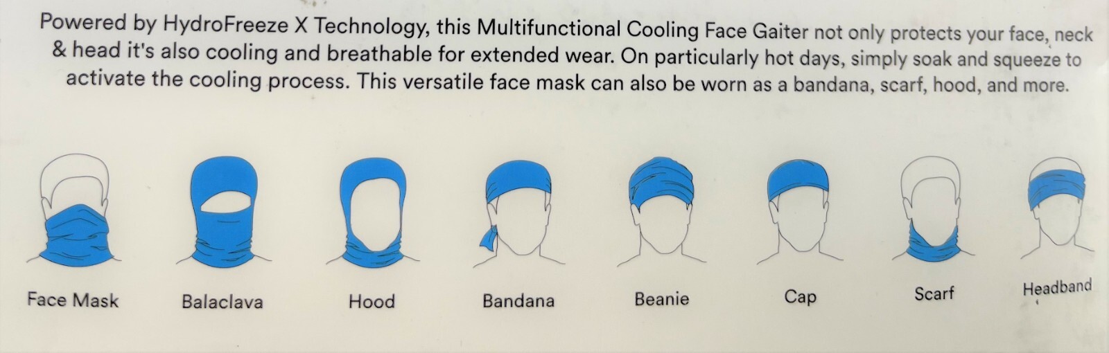 12 Pack Head Cooling Gaiters Wet & Wear UPF 50+ Headband Scarf Bandana Balaclava