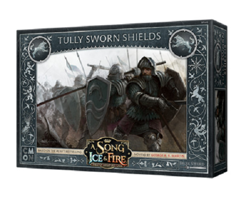 Tully Sworn Shields Stark A Song of Ice & Fire Miniatures ASOIAF CMON NIB