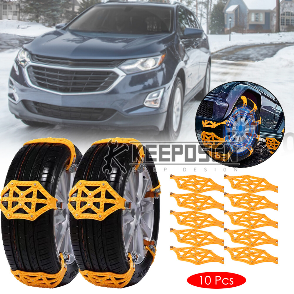 For Chevy Equiox SUV Wheel Thick Snow Tire Chain Antiskid Emergency Mud Rain X10