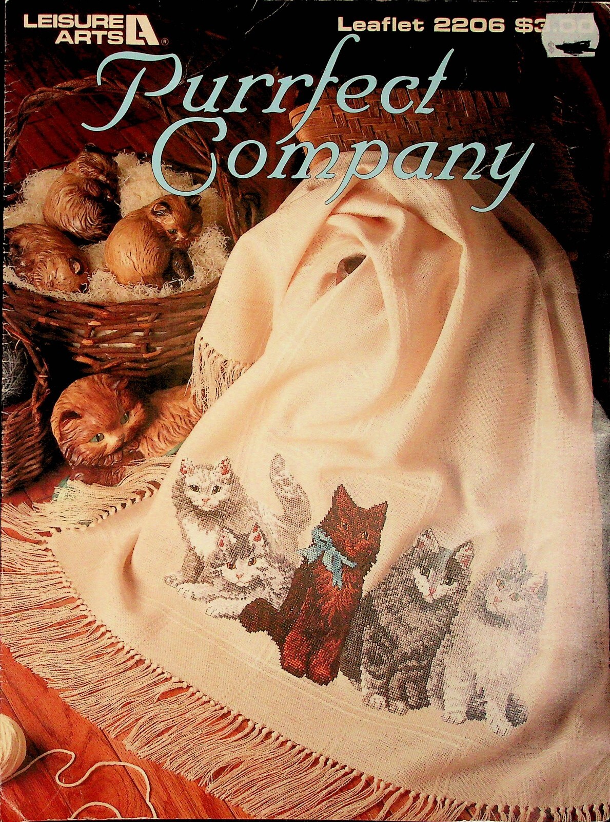 Cats Perfect Company Cross Stitch Pattern By Leisure Arts
