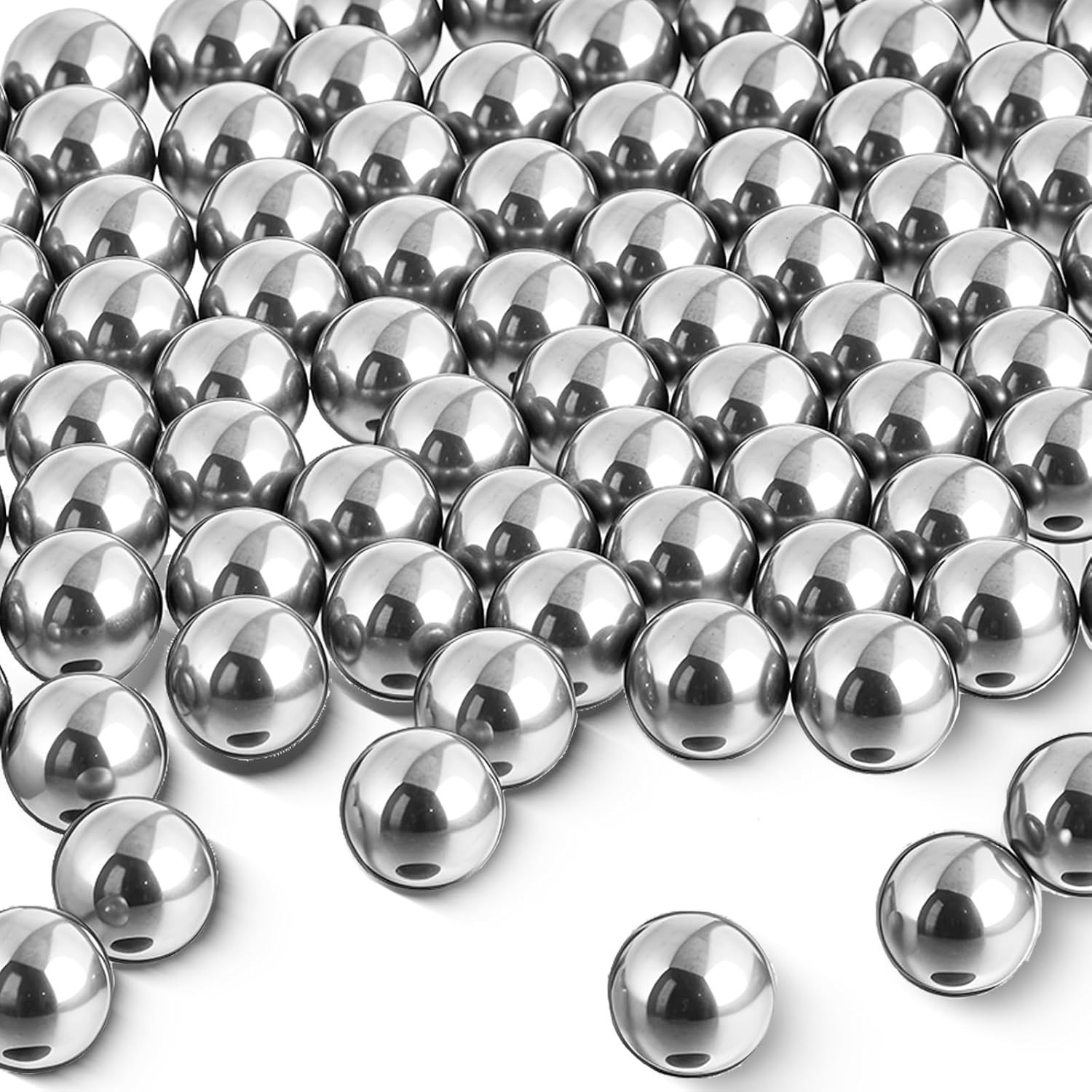 100 PCS Paint Mixing Balls Metal Balls Stainless Steel Ball Bearings (0.16"/4mm)