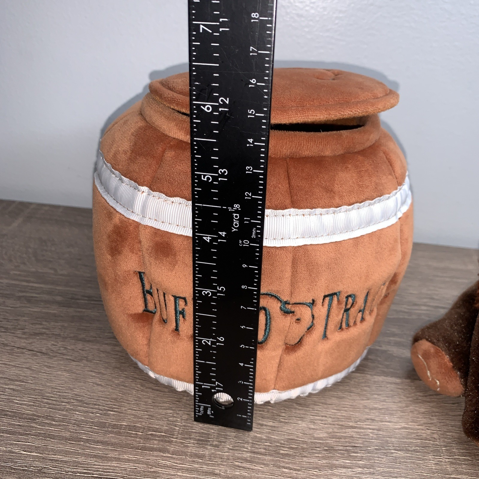 Buffalo Trace Distillery Bison in Whiskey Barrel Plush Rare New