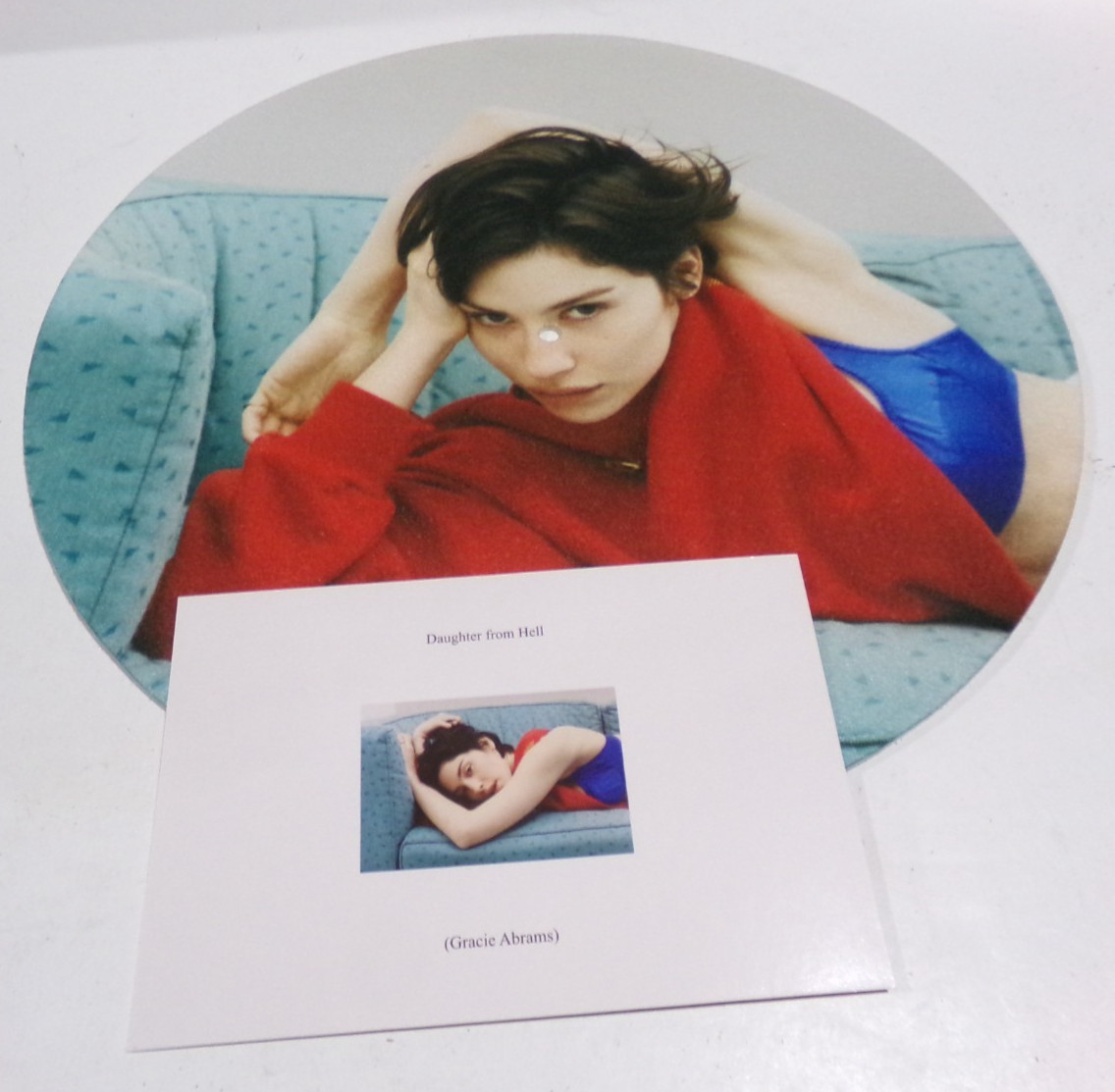 Gracie Abrams "Daughter from Hell" Listening Party Promo Slip Mat & Postcard