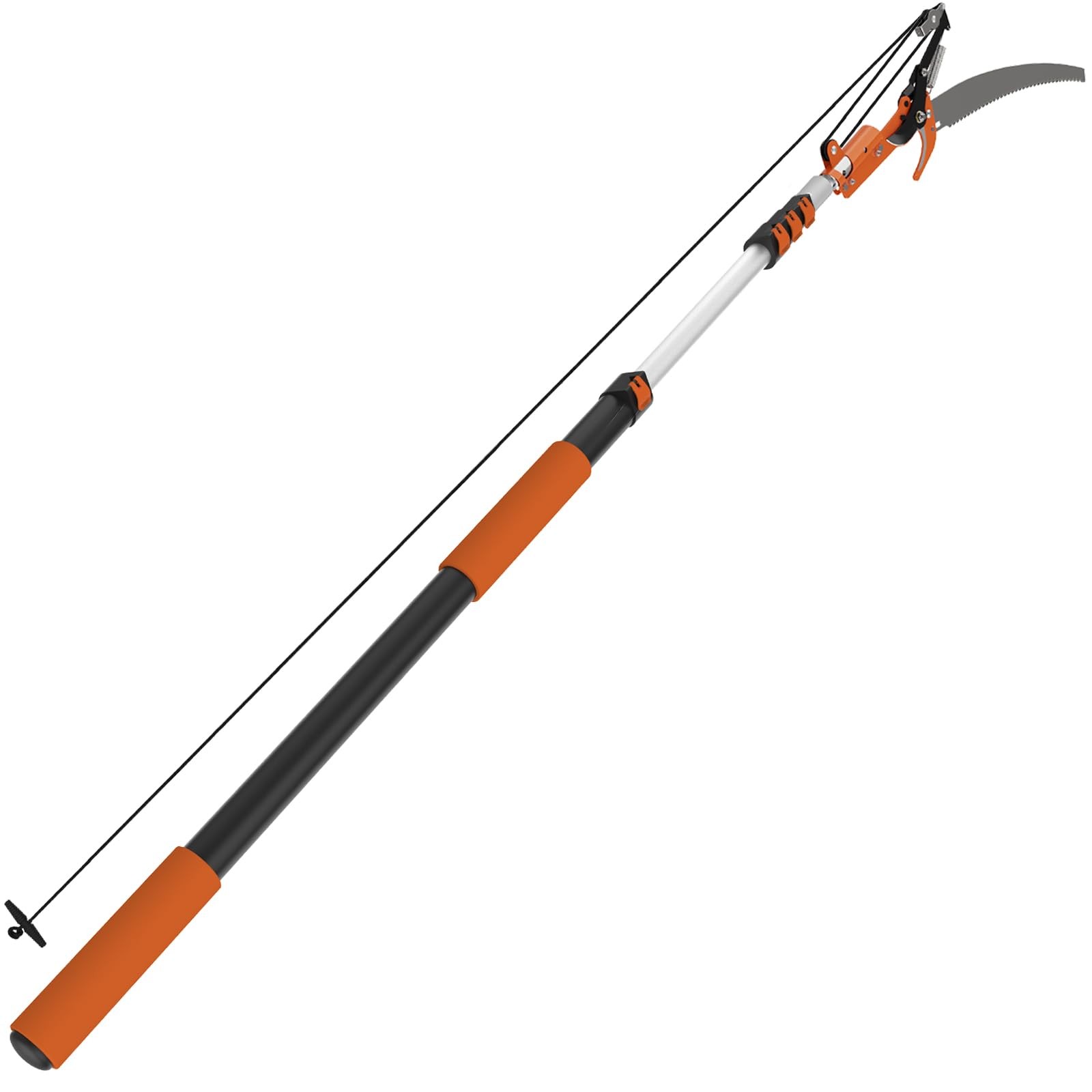 26FT Reach Tree Trimmer, Telescoping Pole Saw with 5-20FT Extension Pole, Man...