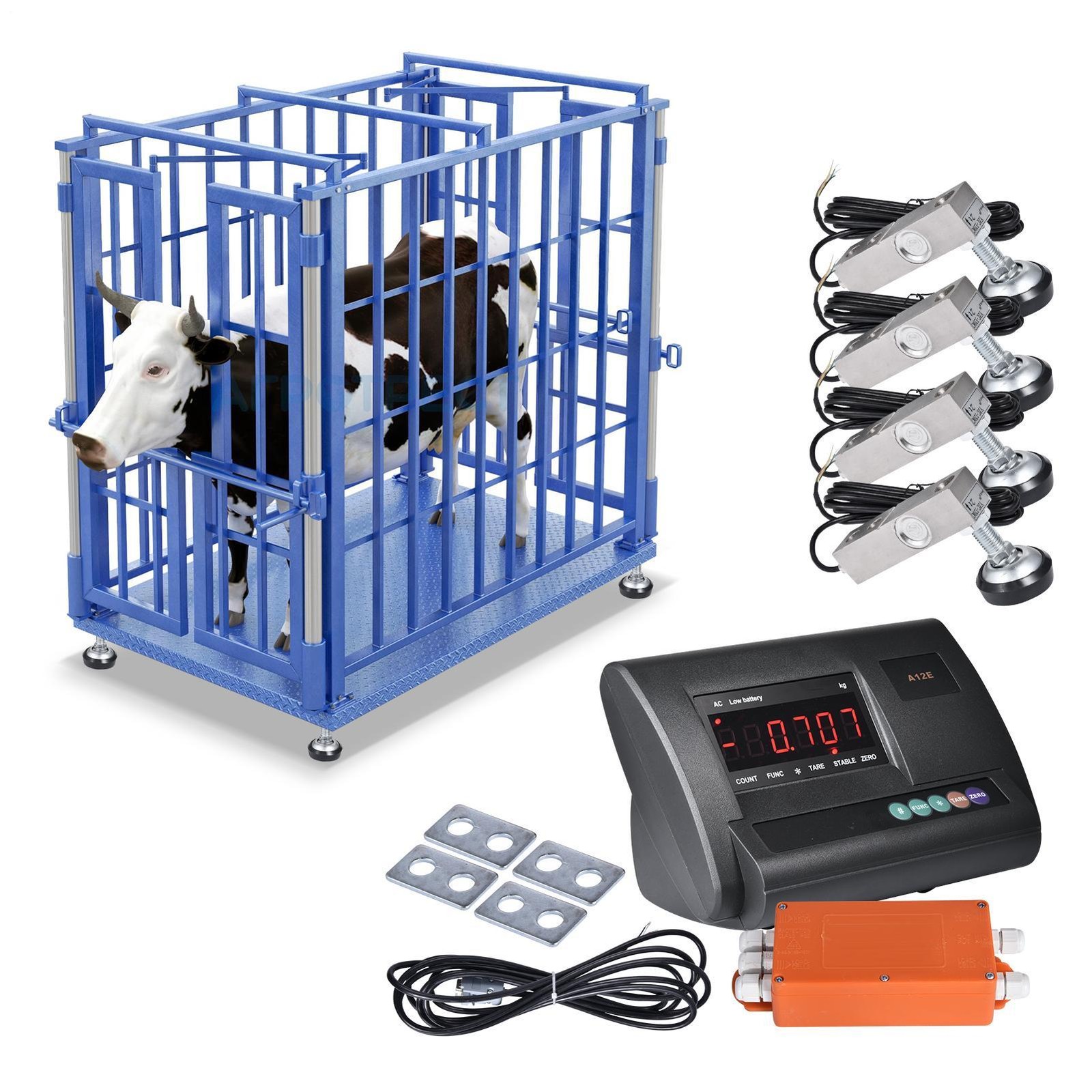 10000lbs Digital Livestock Scale Large Pet Dog Sheep Goat Scale Heavy Duty New-