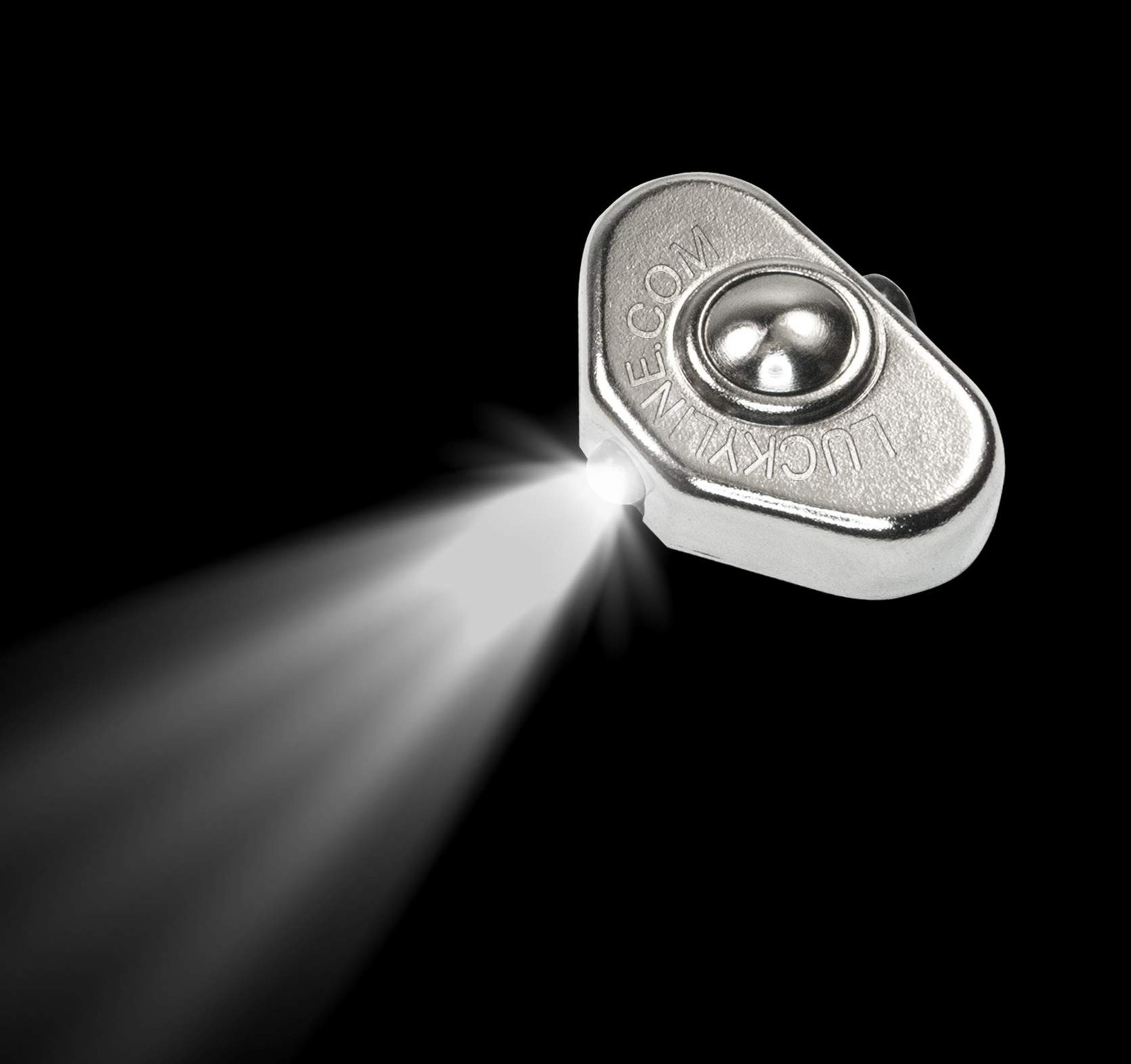 Smallest LED Thumb Light for Keys & Tools, Silver Keyring Flashlight 90701