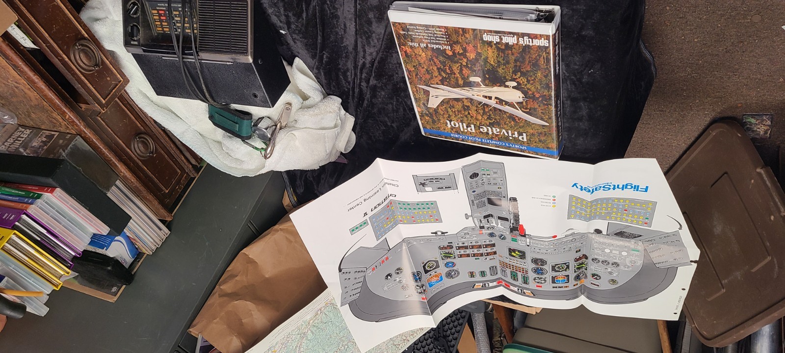 Sporty's Complete Pilot Course Aviation Manual 7 DVD Books & Cockpit Poster