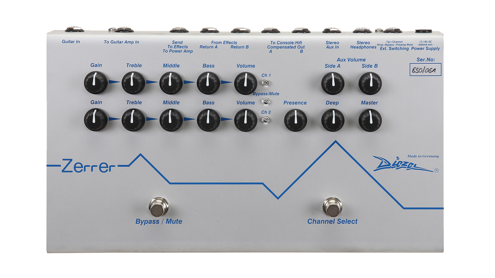 Diezel Zerrer 2-Channel Guitar Preamp Pedal