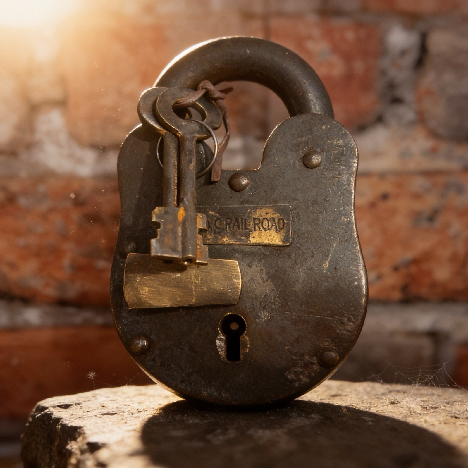 Large Vintage Style Cast Iron "B&O Railroad" Padlock...Ships Free!