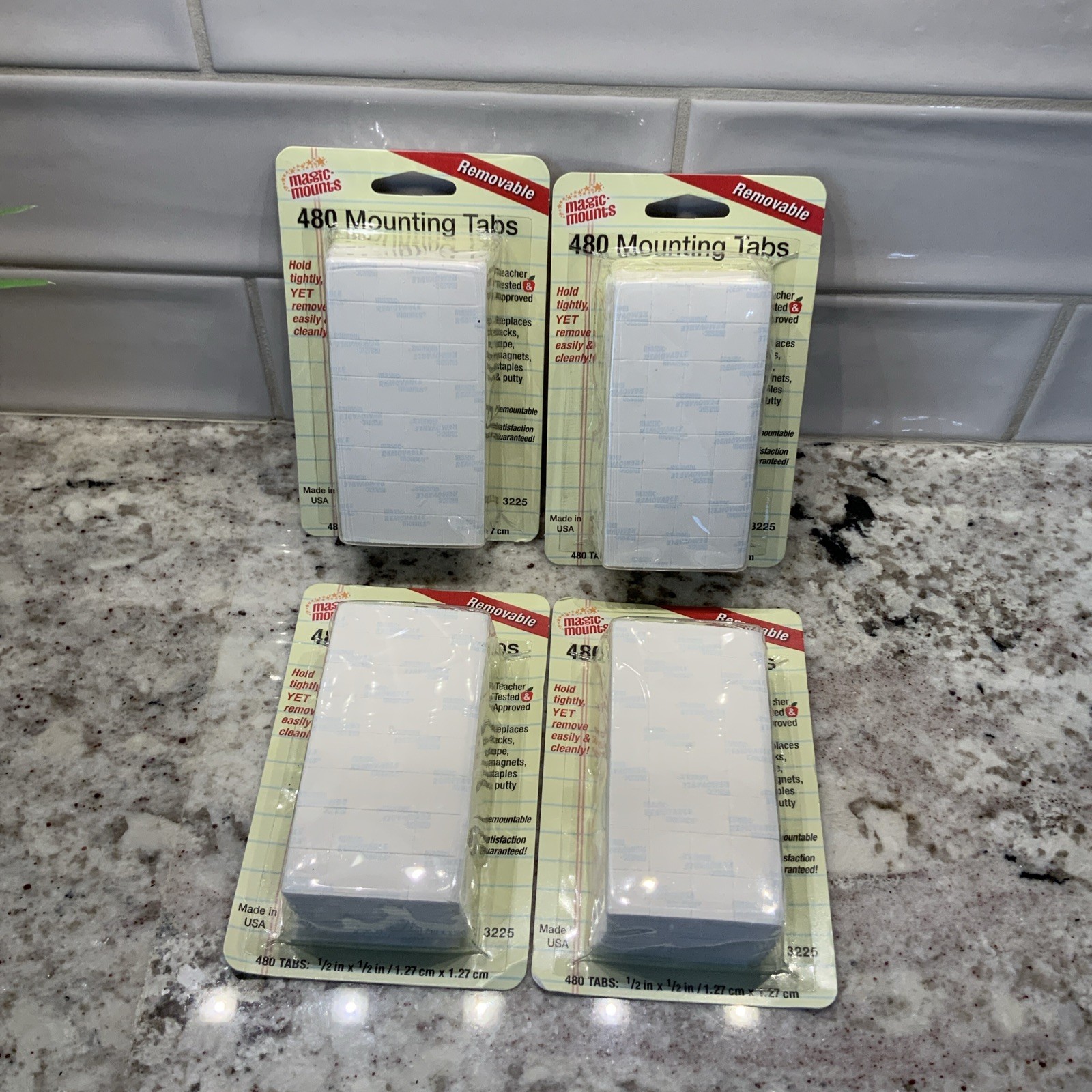 Magic Mounts Removable Chart Mounts, & mounting tabs open box Lot of 4