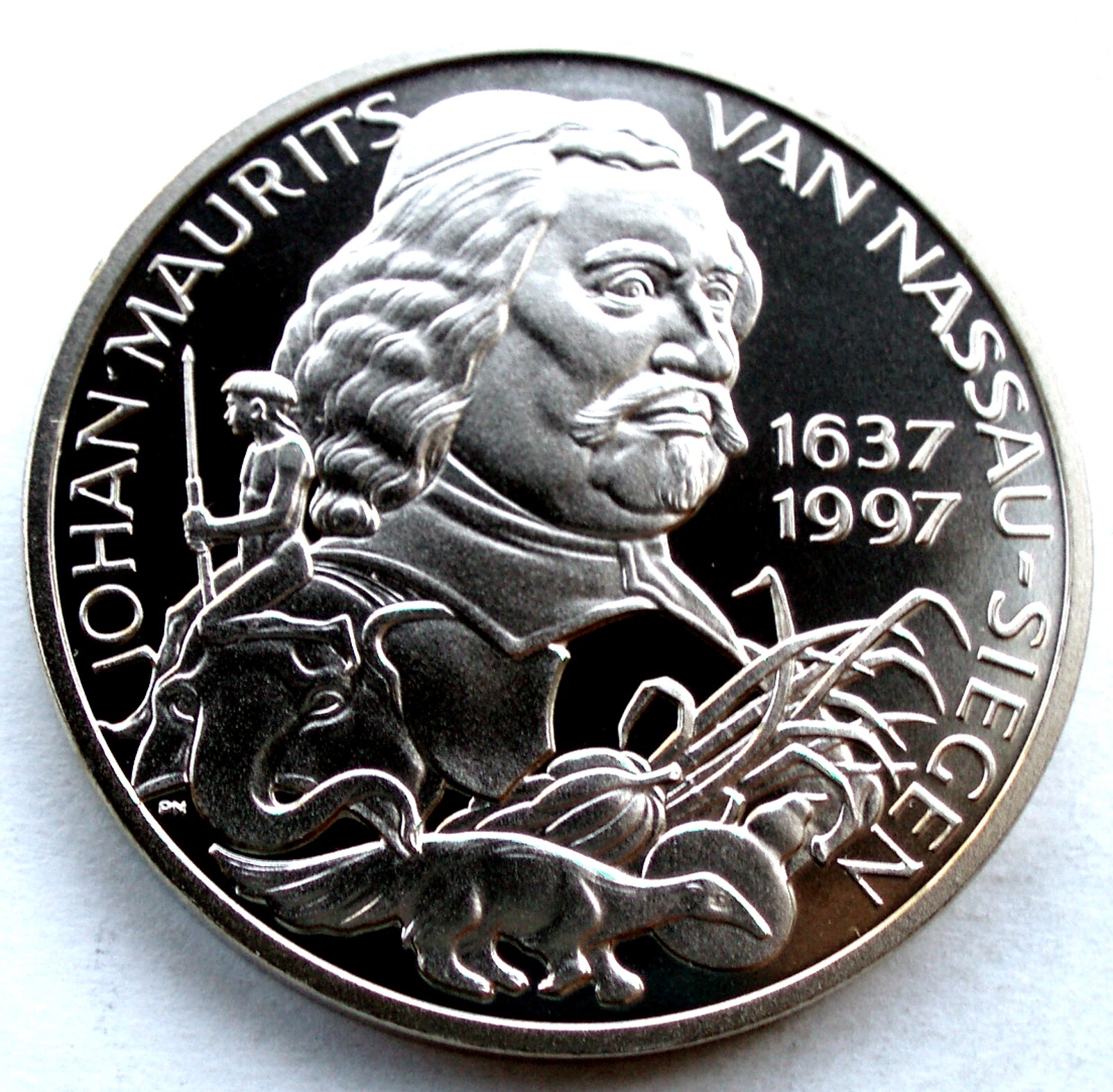 NETHERLANDS 10 ECU 1997 Johan Maurits Van Nassau-Sieggen X#108 BU In Capsule H23