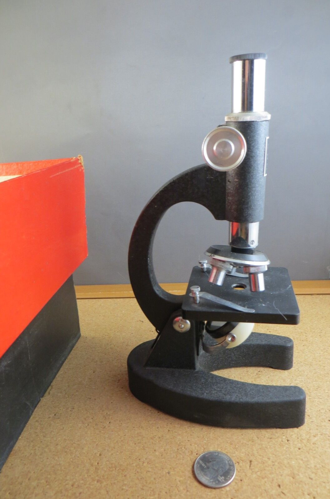 Vintage Microscope 100x 200x 300x In Original Box