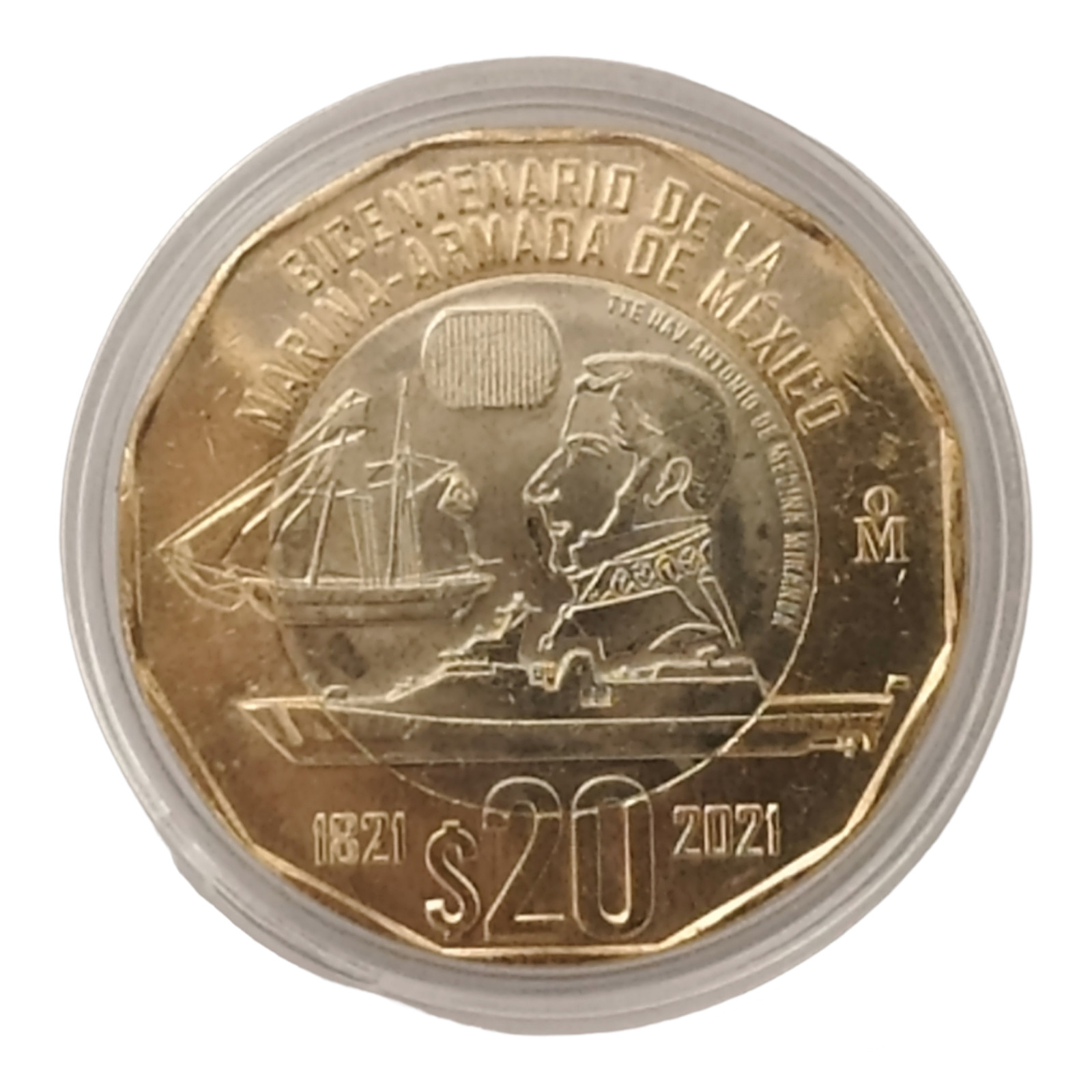 NEW !  $20 twenty peso coin commemorating the Bicentennial of the Mexican Navy