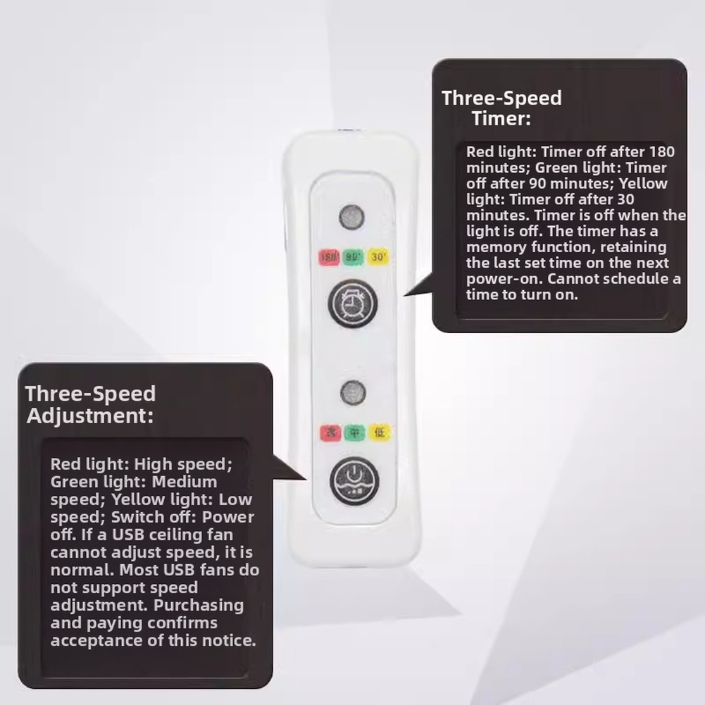 USB Timer Extension Cable for USB Fans Lamps Red Green Yellow Indicators