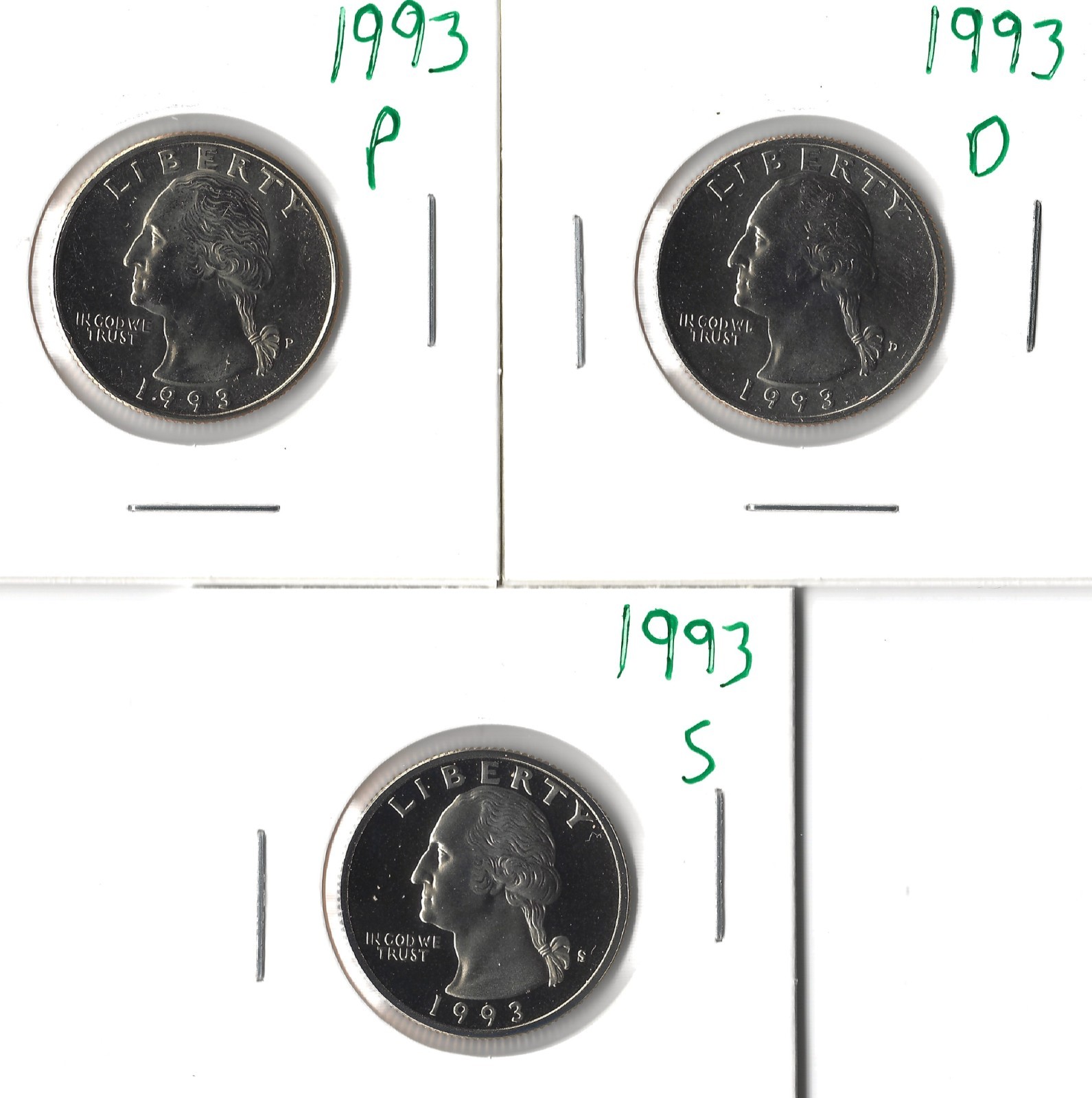 Coin United States 25 Cents (Washington) 1993 KMA164a, From mint and proof sets
