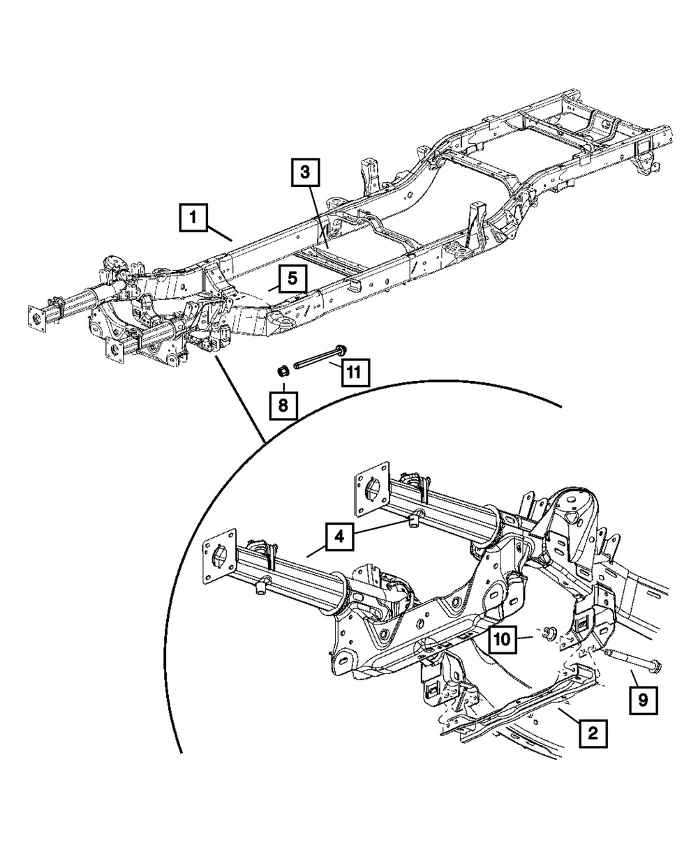 Genuine Mopar Center Bearing Mount Cross-Member 5161578AA