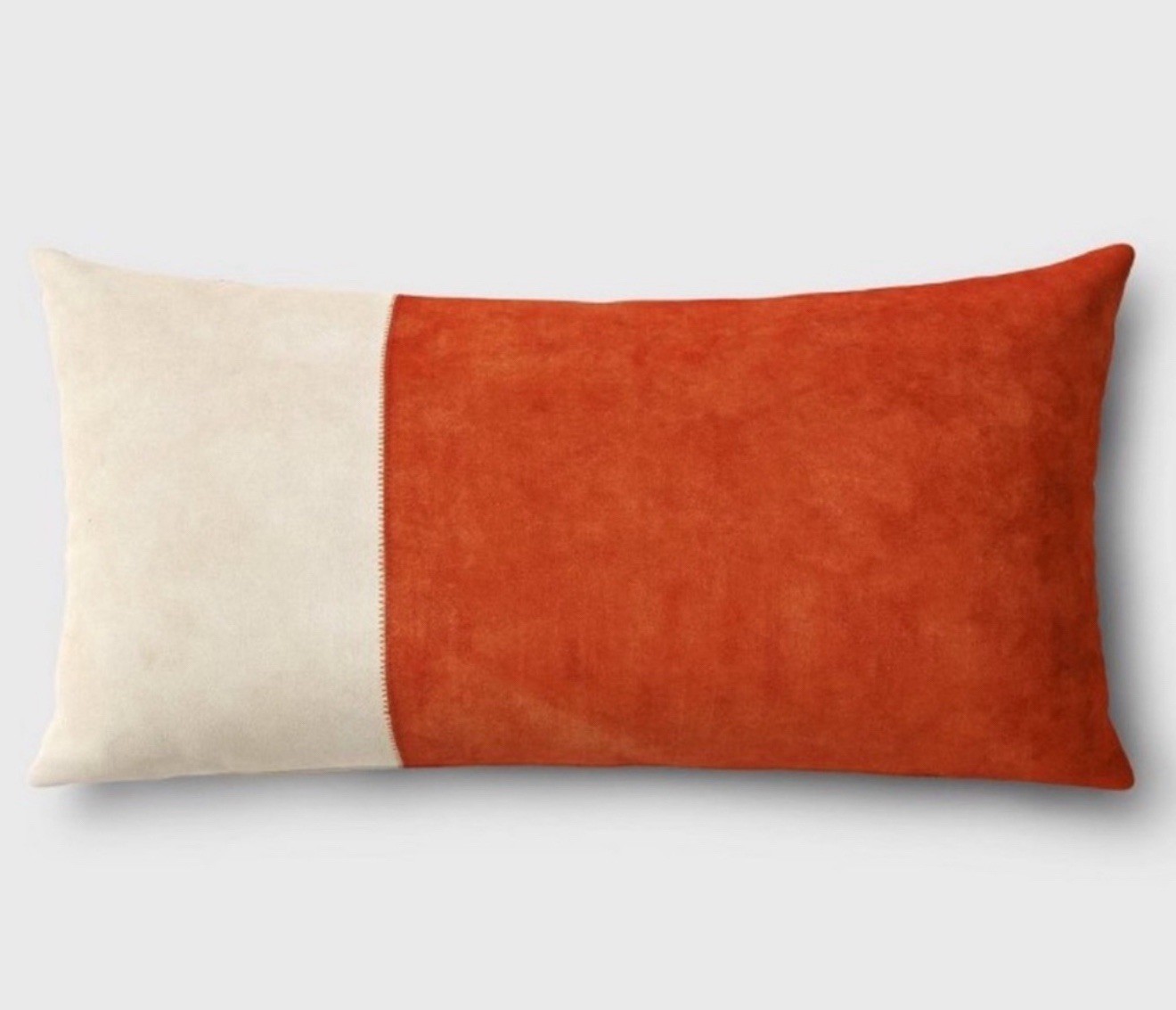 Threshold 12x24 Oversized Colorblock Pieced Suede Lumbar Throw Pillow – New
