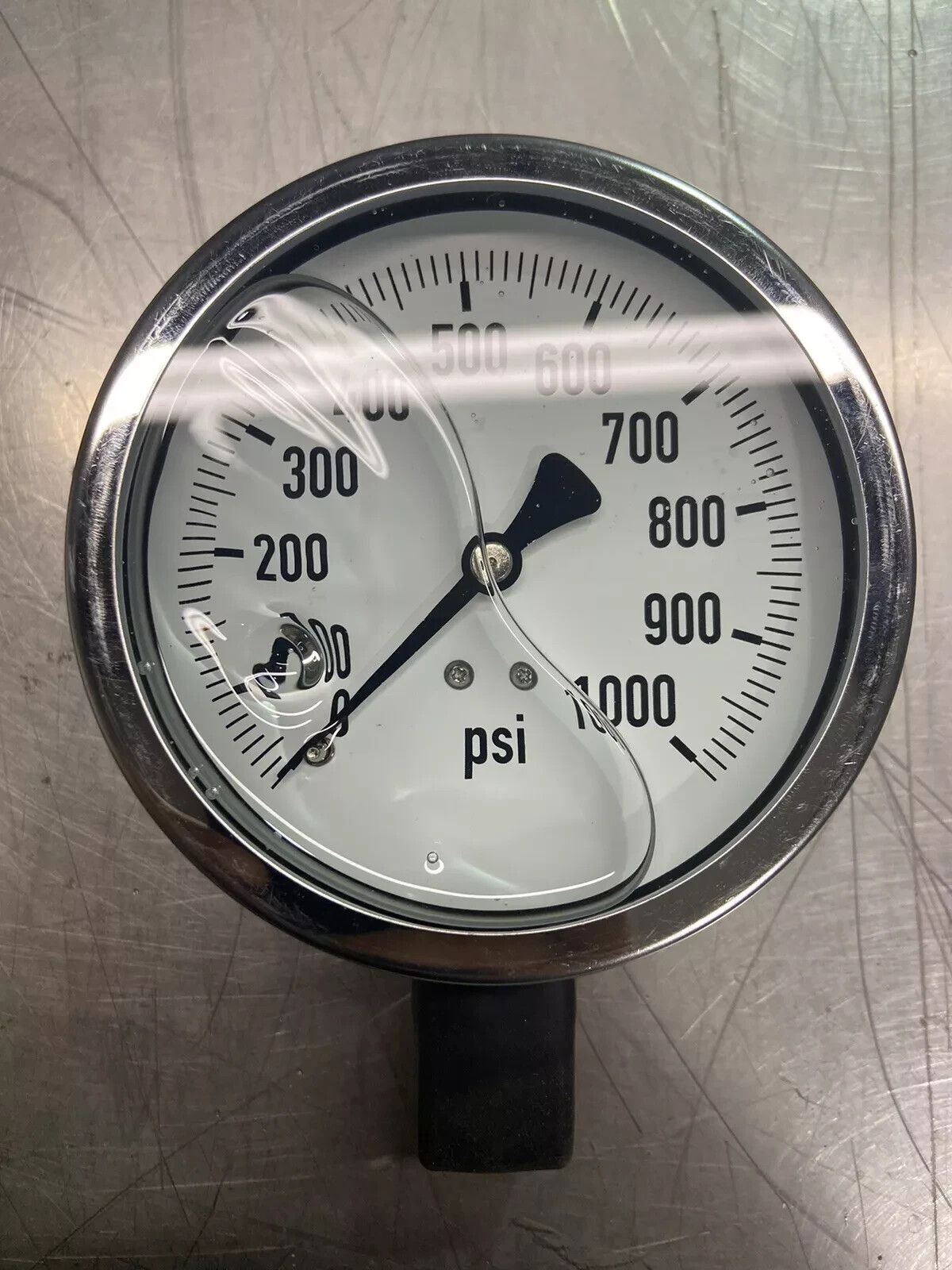 Apache 300L-402-0-1000N 4" Glycerin Filled Stainless Steel Gauge Gage NIBox