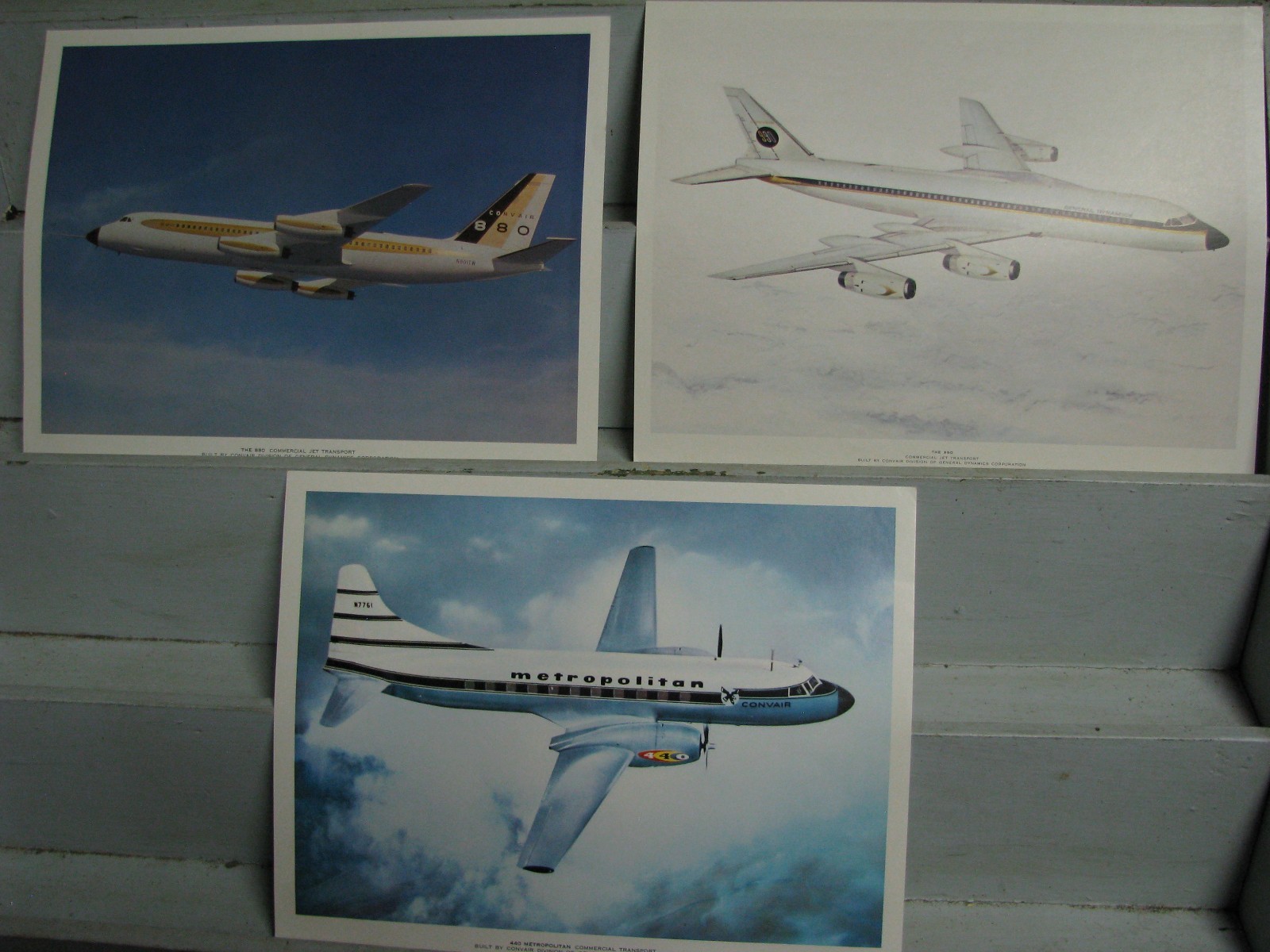 Lot of 3 Color 8x10 photos of GENERAL DYNAMICS CORPORATION AIRCRAFT
