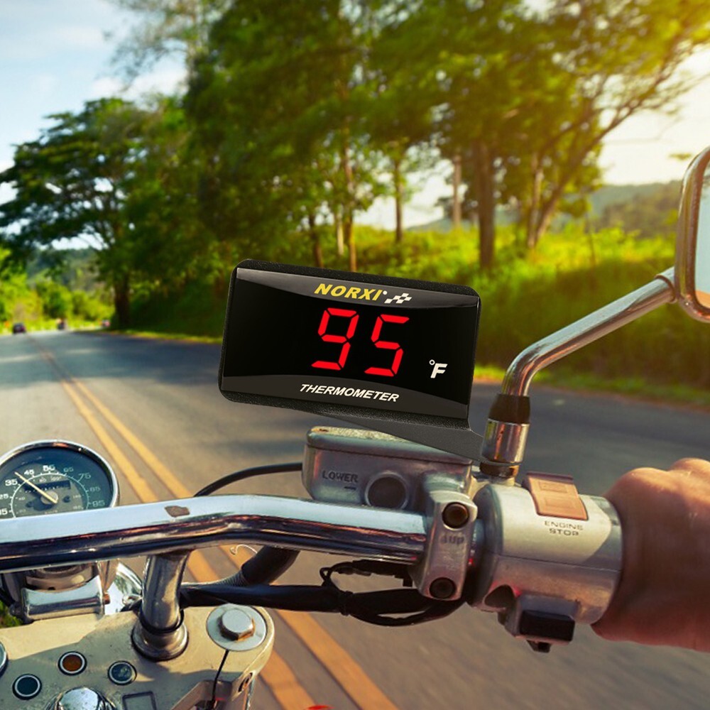 Koso Water Temperature Gauge Fahrenheit thermometer Norxi Meter RED Motorcycle