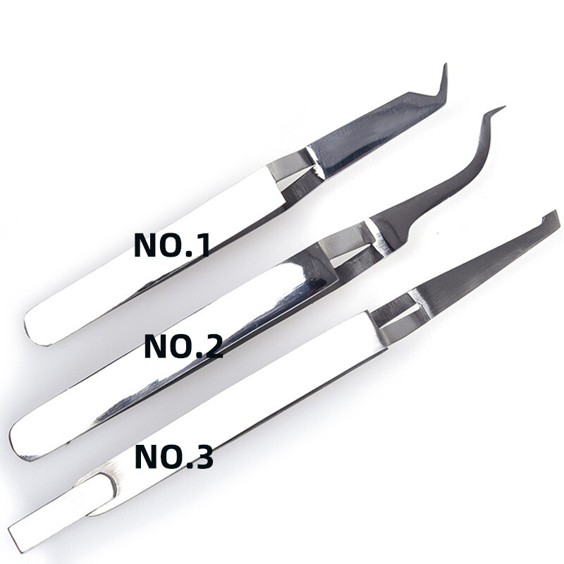 3Size Dental Bracket Tubes Tweezers Holder Orthodontic Reverse Stainless Steel