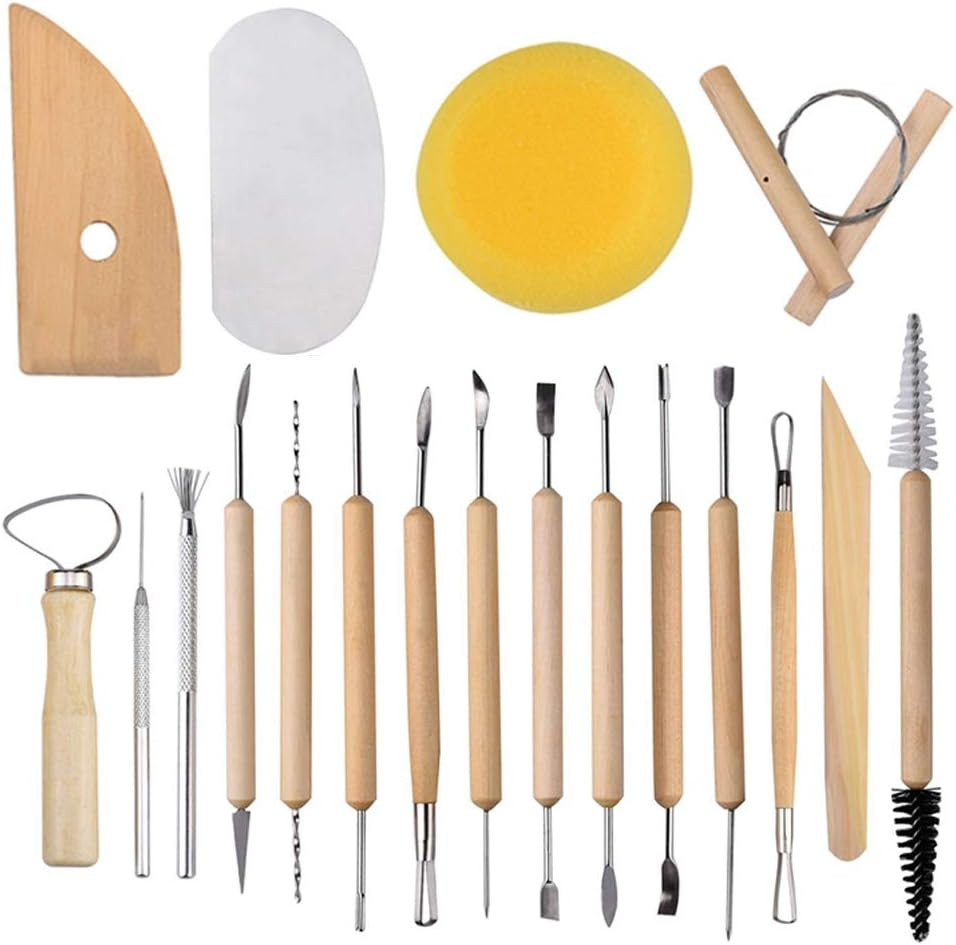 Clay Sculpting Tools Set 19pcs Pottery Carving Modeling Kit Professional
