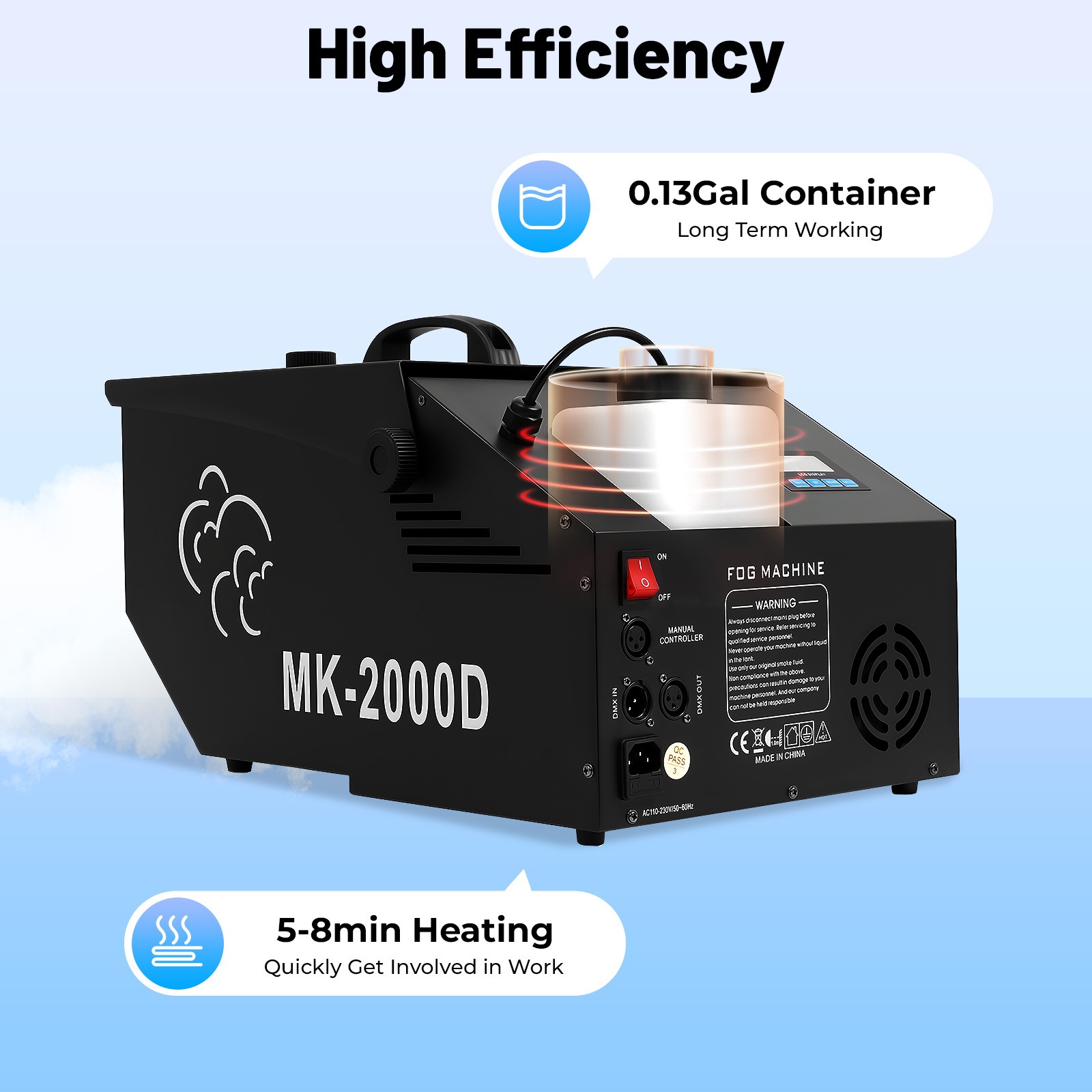 Low-Lying Fog Machine Wedding Stage Smoke Effect DMX Dry Ice Fogger 860-1076' !
