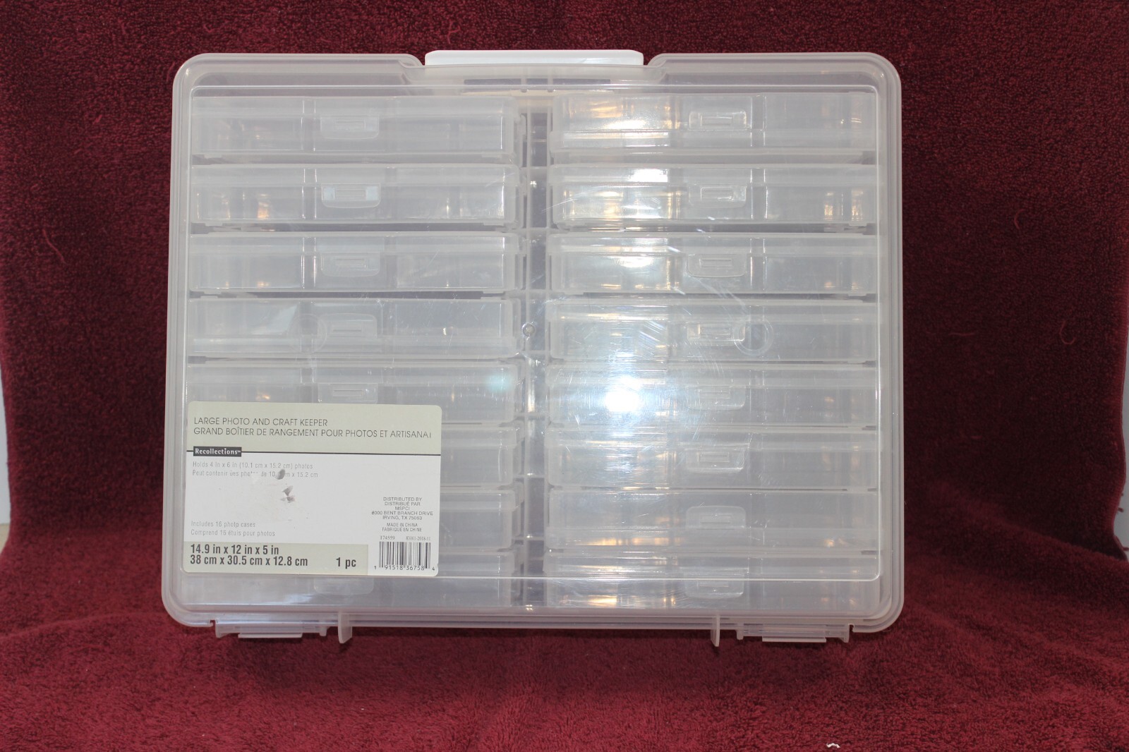 Recollections Large Photo & Craft Keeper 16 Storage Boxes Hold 5x6 photos