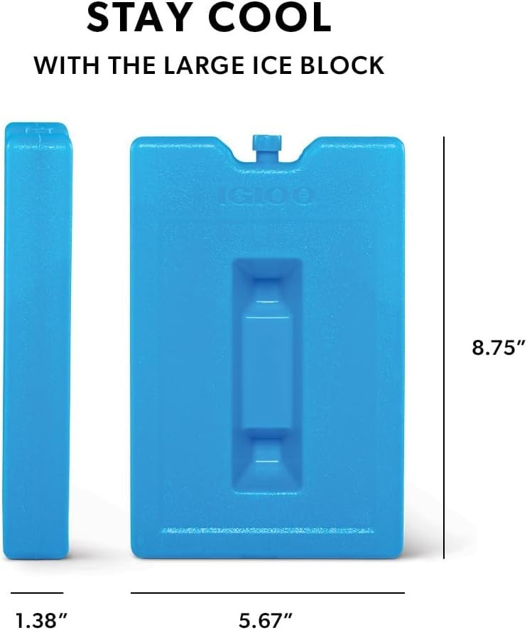 Large Reusable Ice Blocks by Maxcold - Extended Cooling for Camping & Tailgating