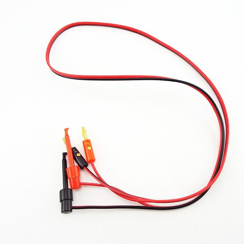 4mm Banana Plug to Test Hook Clip Probe Cable Lead 1M(3.3Ft) Multimeter Testing