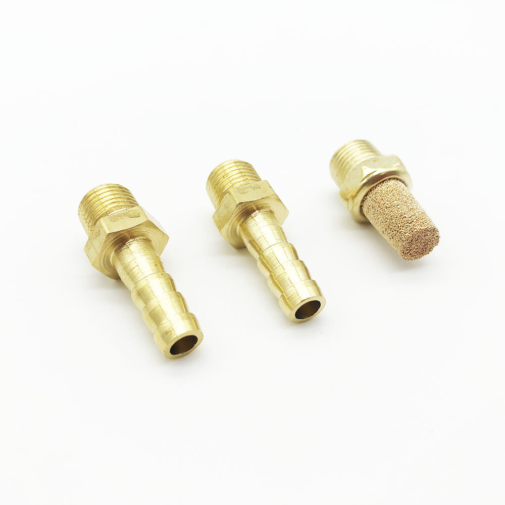 Brass Fitting Muffler Pneumatic Connectors For MAC Boost Control Solenoid Valve