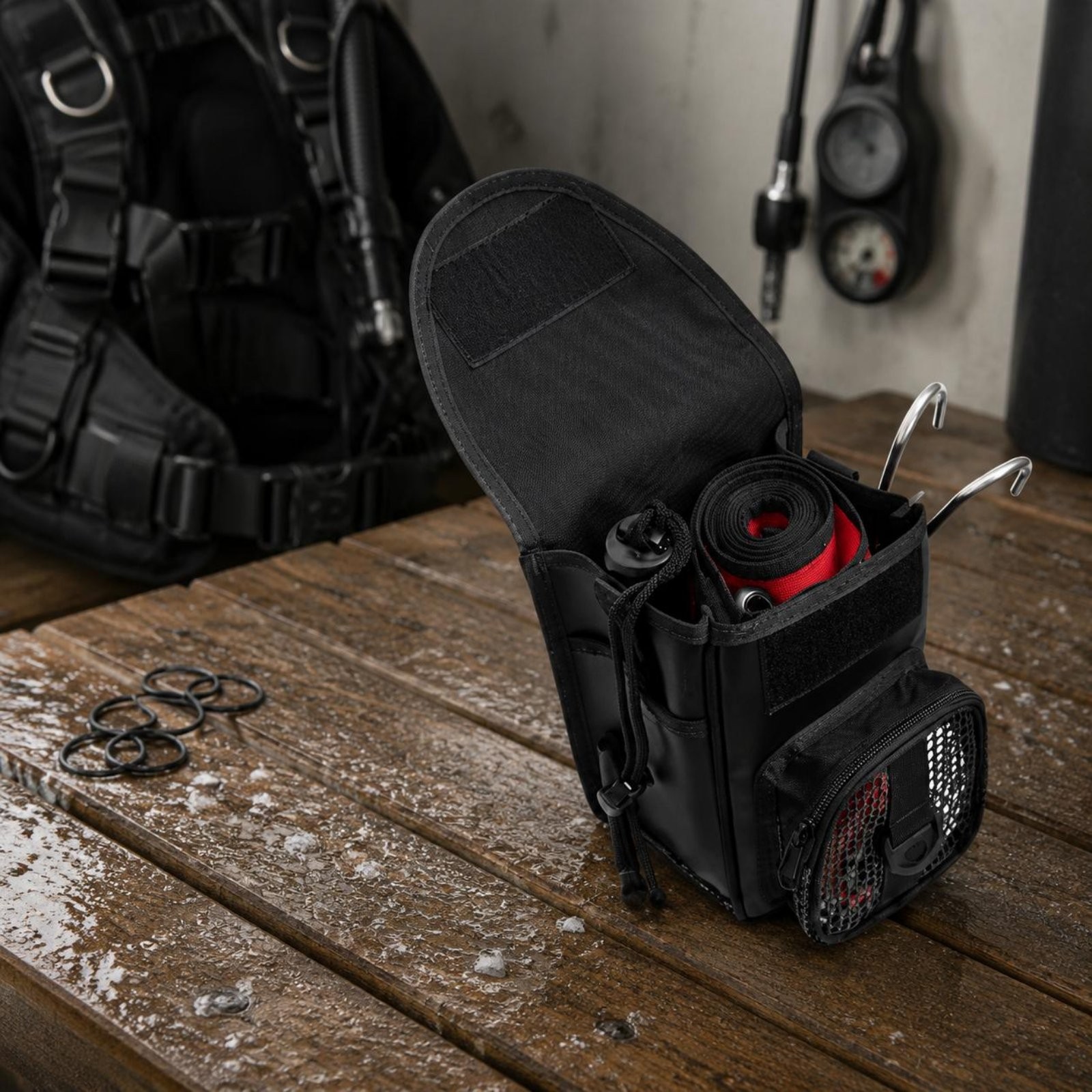 Side Mount Dive Pouch Waterproof Side Mount Pouch Portable for Divers