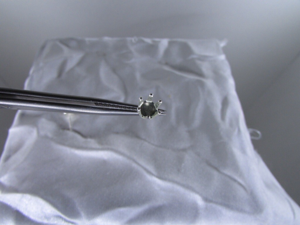 Solid Sterling Silver 6 Millimeter Round (6 prong) Snap-tite Earring Settings