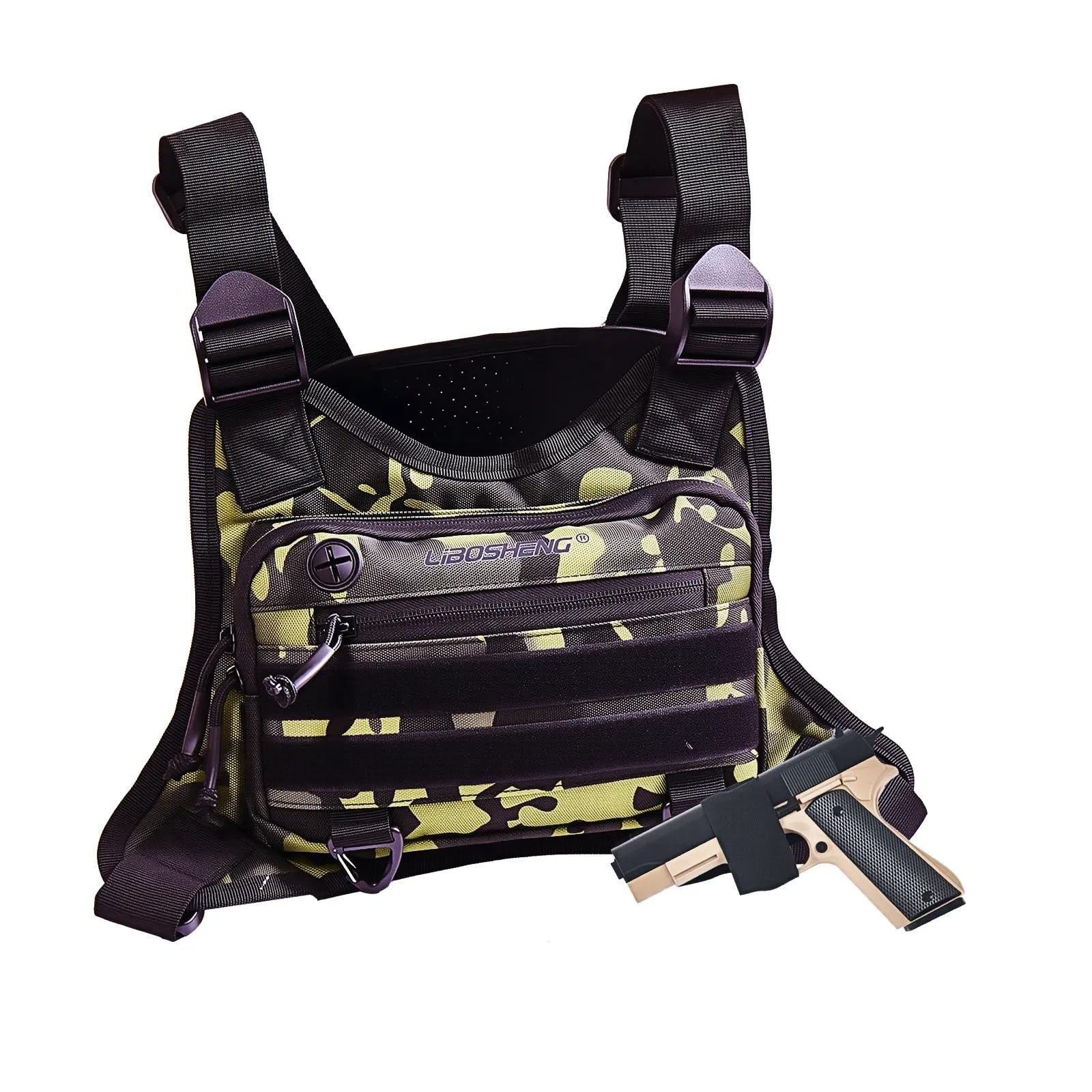 Multipurpose Outdoor Sports Chest Bag, Tactical Vests for Men/Women -EDC Trav...