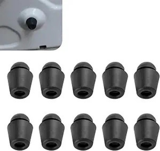 10 PCS Car Hood Trunk Rubber Mound, Elastic Door Damper Edge Buffer Noise Reduct